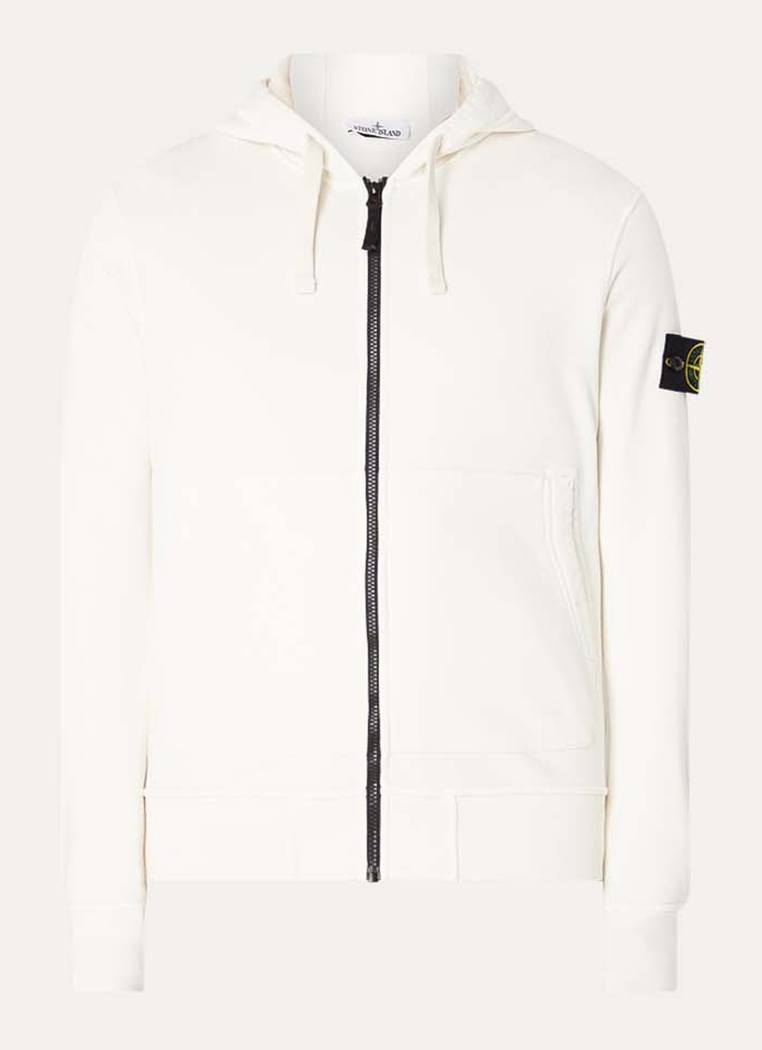 Stone Island S0051 sweatvest met capuchon en logo - voorkant 2 wit