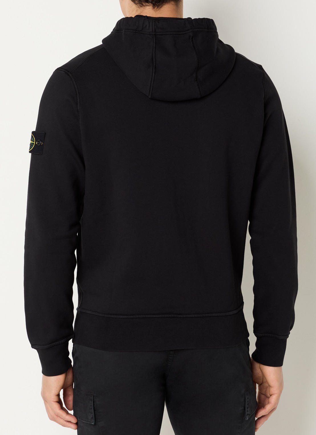 Stone Island S0051 sweatvest met capuchon en logo - achterkant 6 zwart
