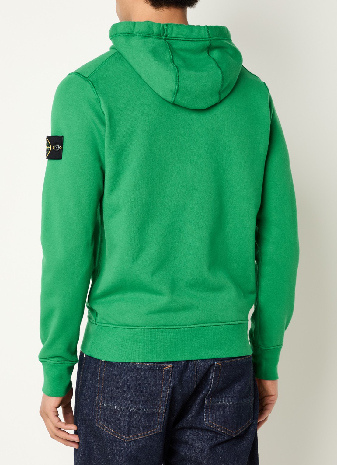 Stone Island S0051 sweatvest met capuchon en logo - achterkant 3 groen