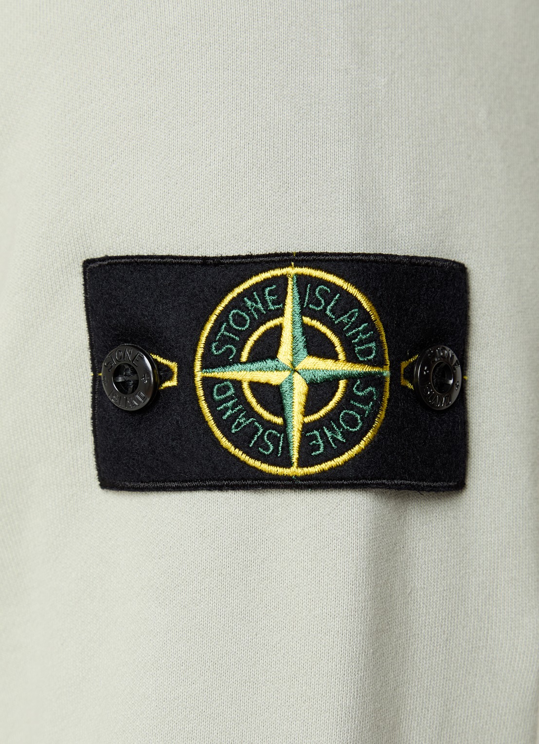 Stone Island S0051 sweatvest met capuchon en logo - detail 4 lindegroen