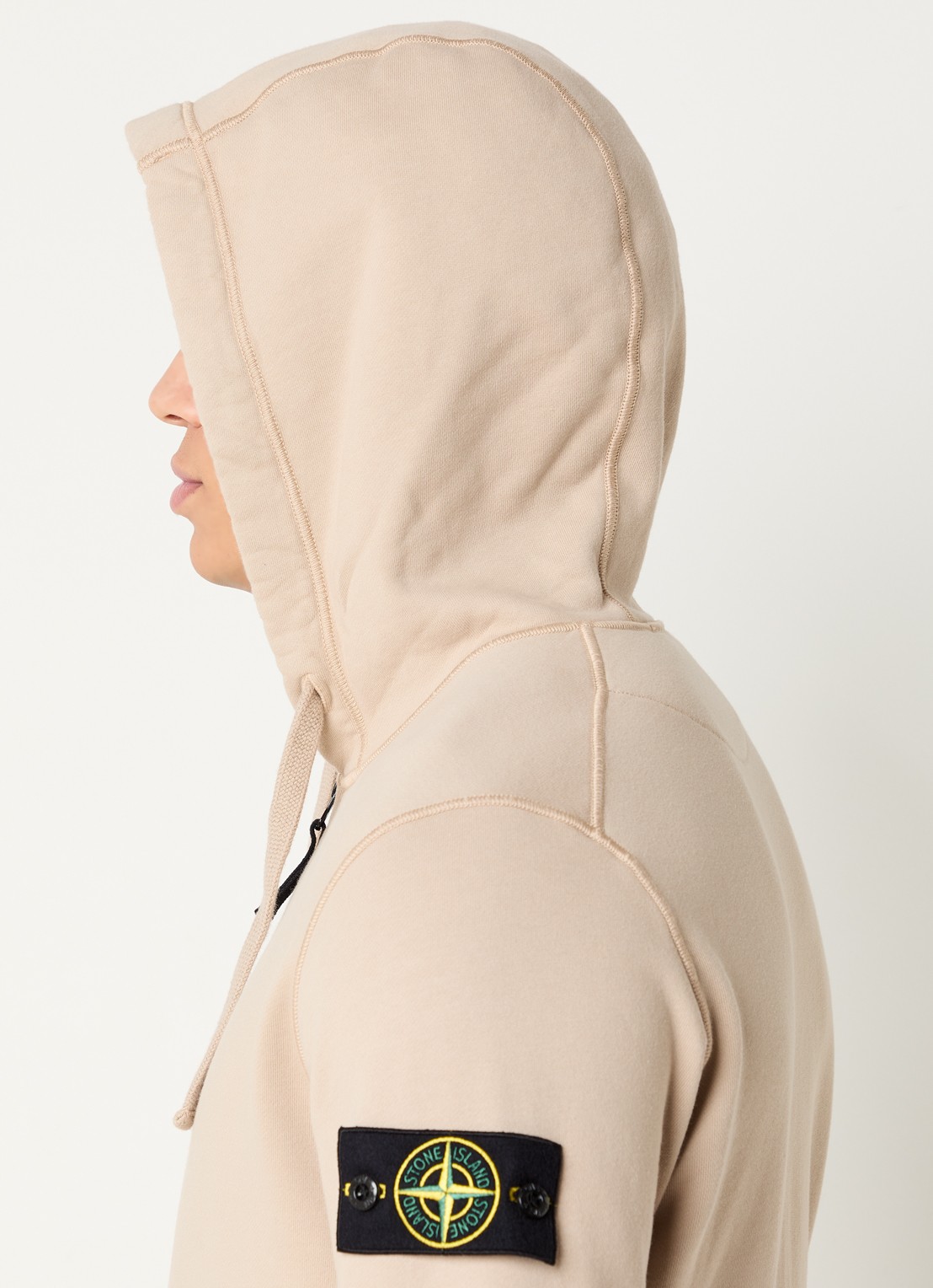 Stone Island S0051 sweatvest met capuchon en logo - detail 5 beige