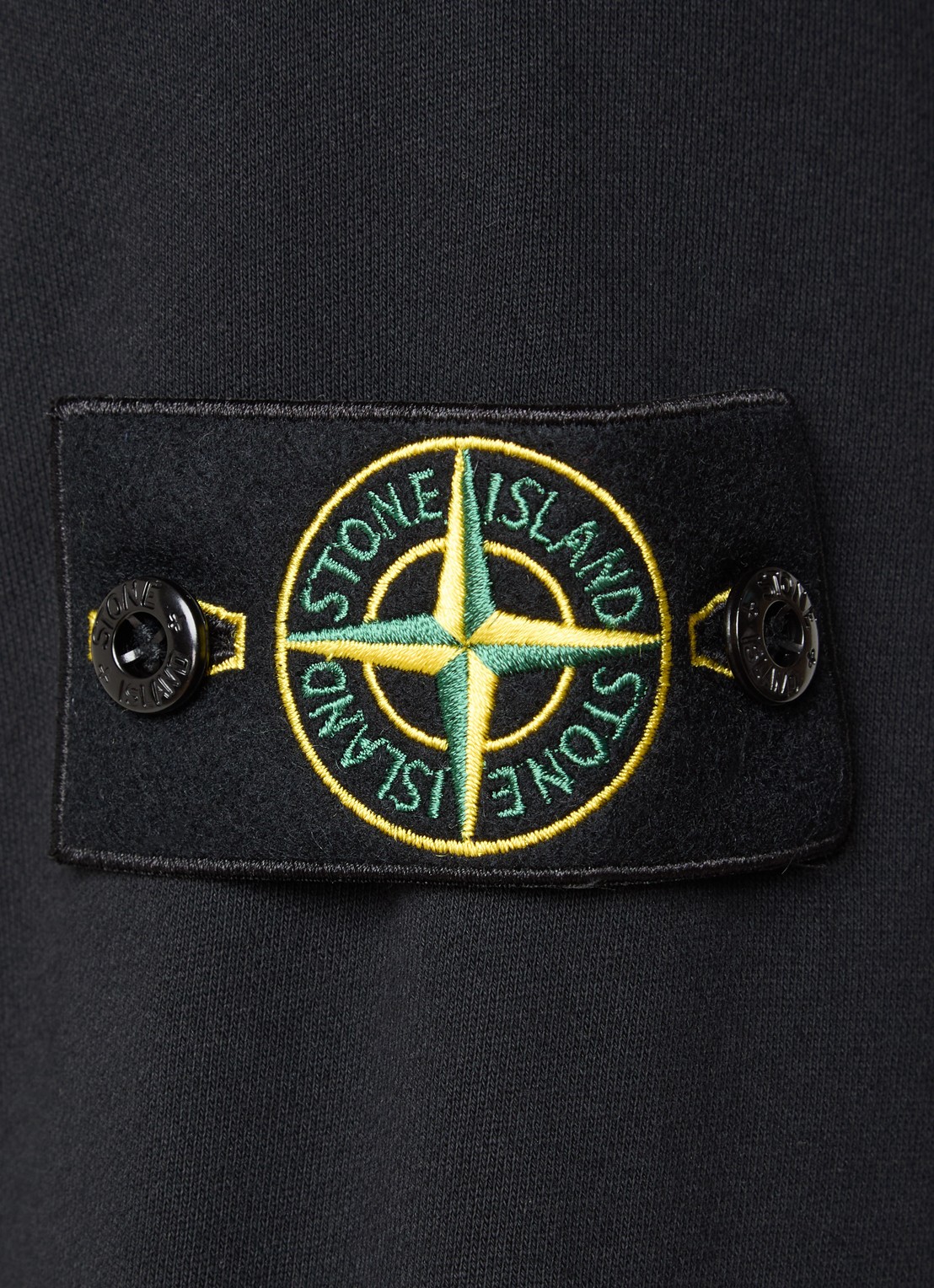 Stone Island S0051 sweatvest met logo en capuchon - detail 3 zwart