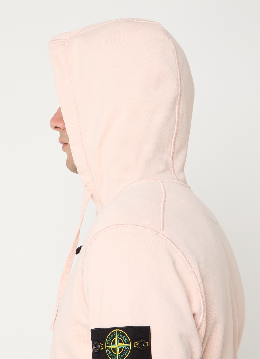 Stone Island S0051 sweatvest met logo en capuchon - detail 4 roze