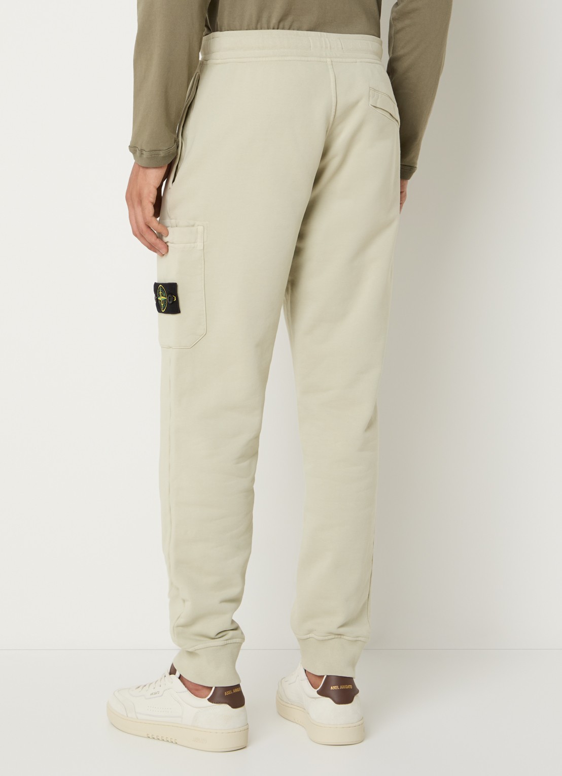 Stone Island S0051 tapered fit joggingbroek met steekzakken - achterkant 6 lindegroen