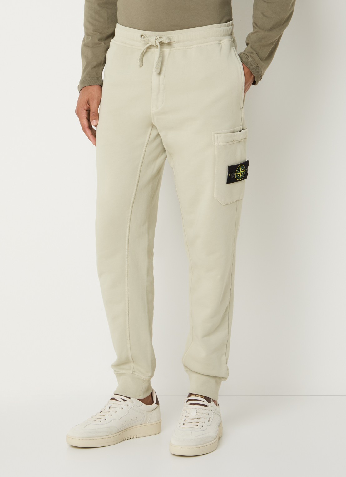Stone Island S0051 tapered fit joggingbroek met steekzakken - detail 3 lindegroen