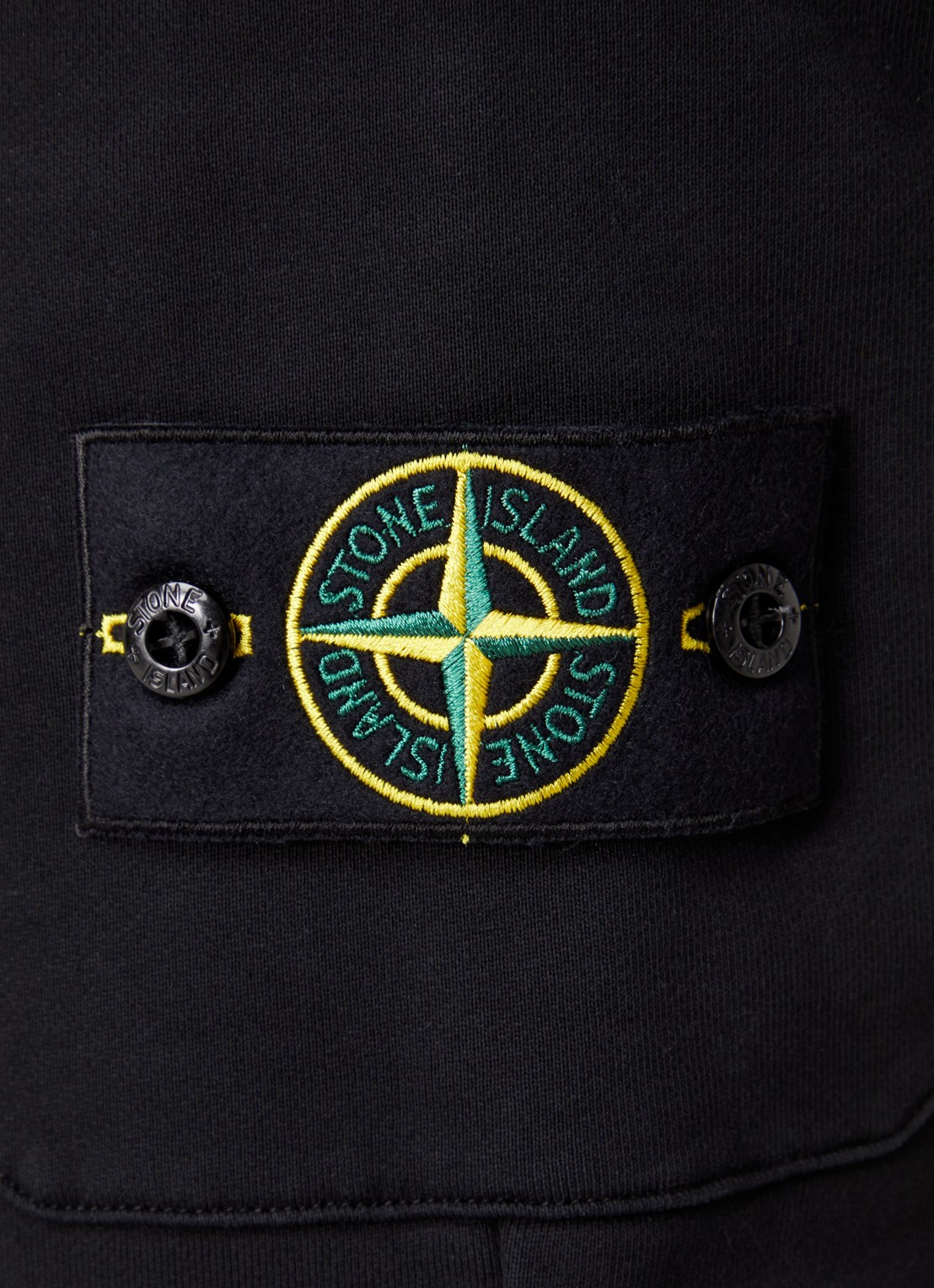 Stone Island S0051 tapered fit joggingsbroek met opgestikte zakken - detail 6 zwart