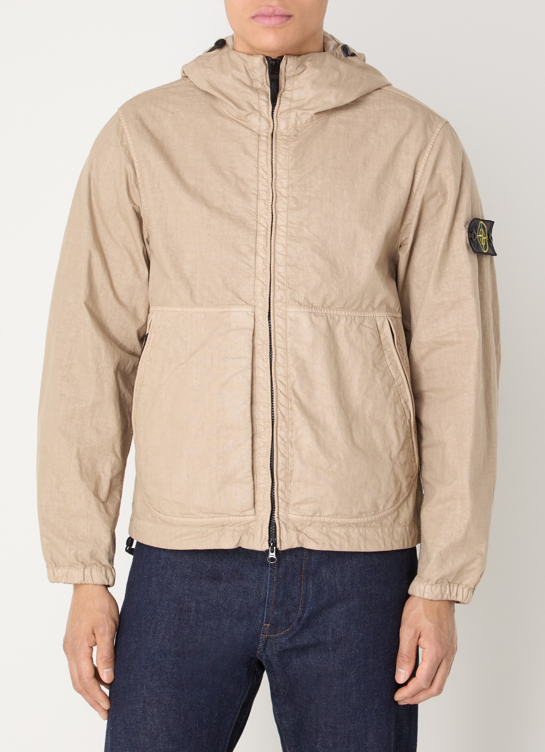 Stone Island S0069 Jack met capuchon en ritszakken - detail 4 beige