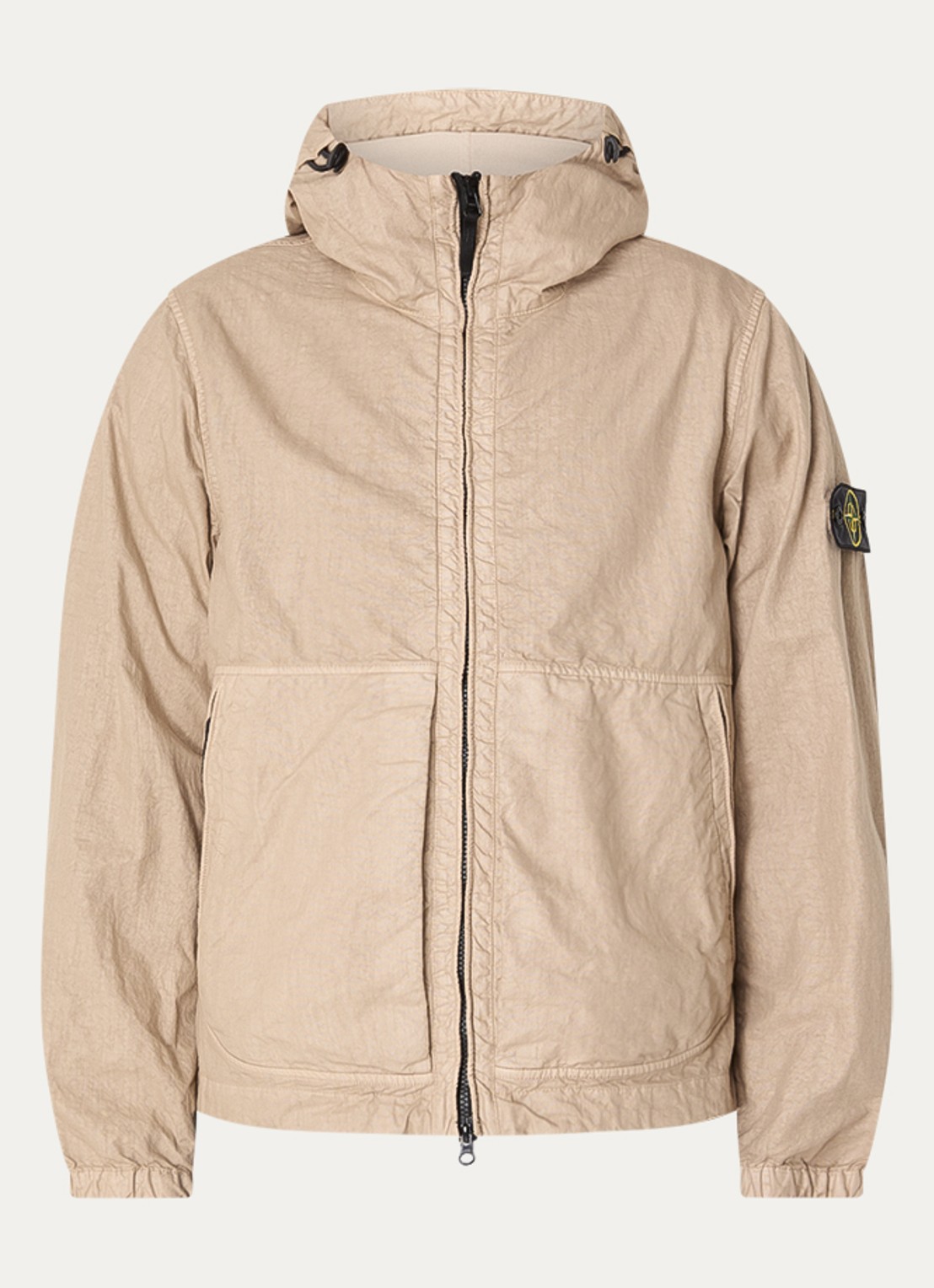 Stone Island S0069 Jack met capuchon en ritszakken - voorkant beige