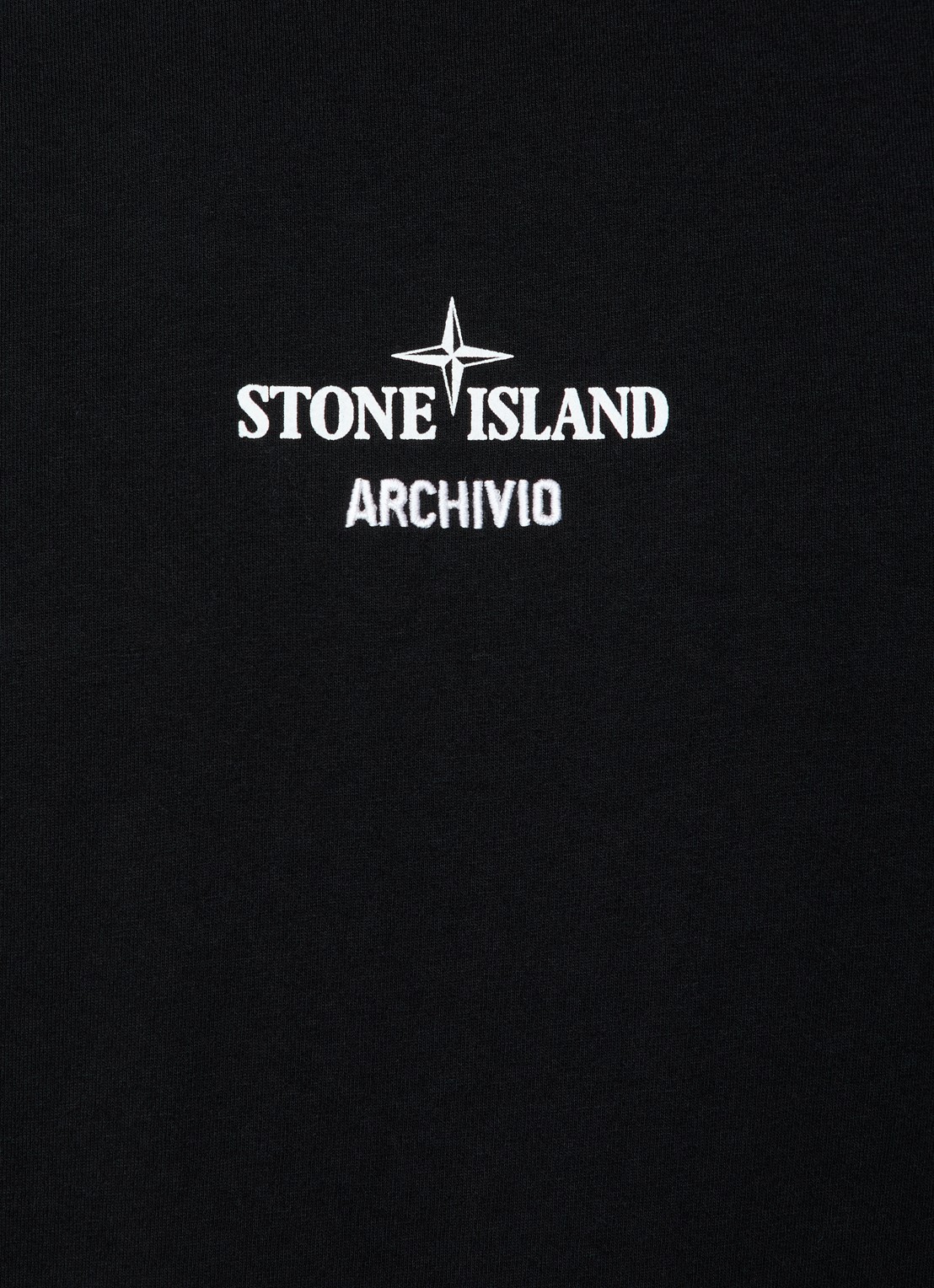 Stone Island S0091 Archivio T-shirt met logo- en backprint - detail 3 zwart