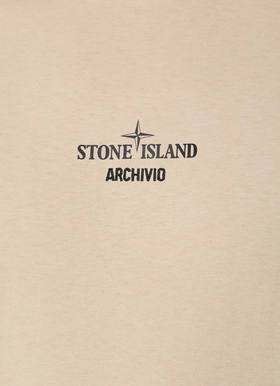 Stone Island S0091 Archivio T-shirt met logo- en backprint - detail 3 beige