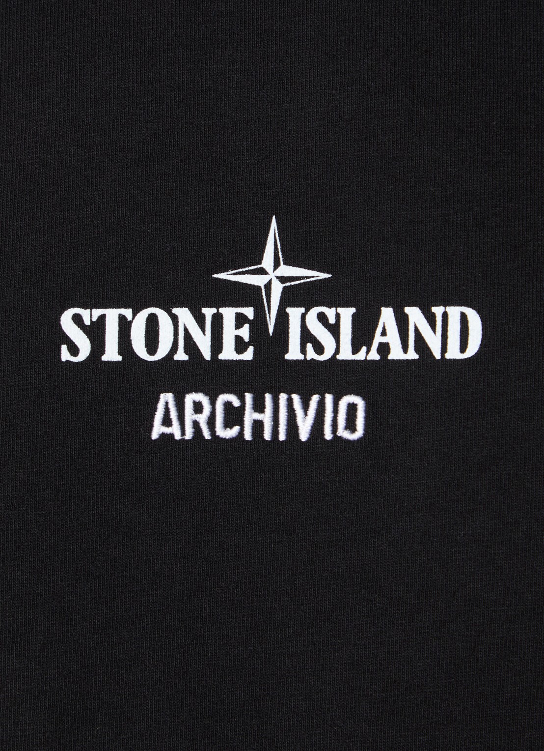 Stone Island S0091 T-shirt met logo- en backprint - detail 5 zwart