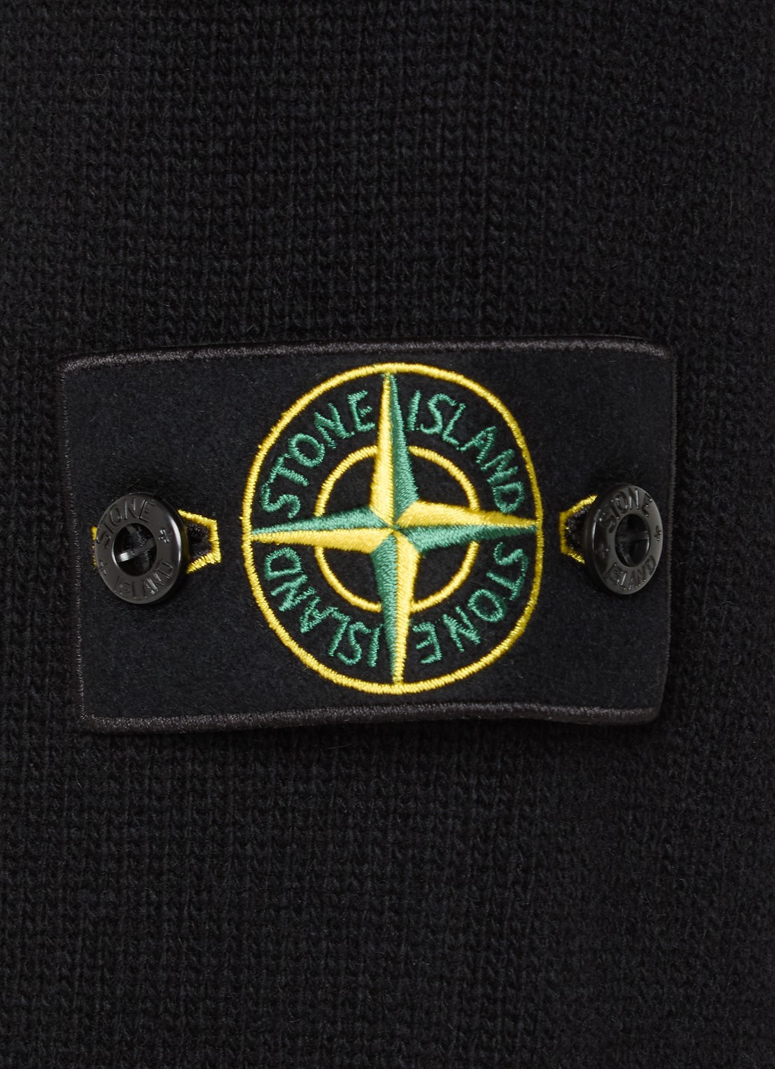 Stone Island S00A3 fijngebreide trui in wolblend met logo - detail 4 zwart