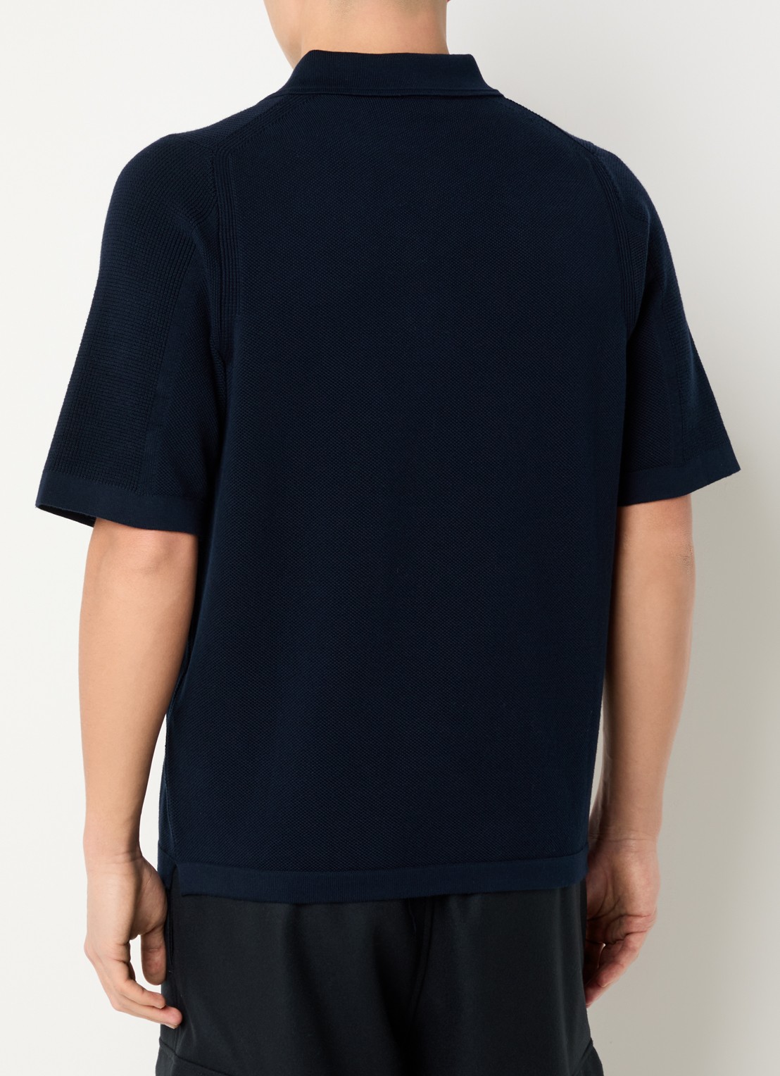Stone Island S00B5 regular fit polo met logo - achterkant donkerblauw
