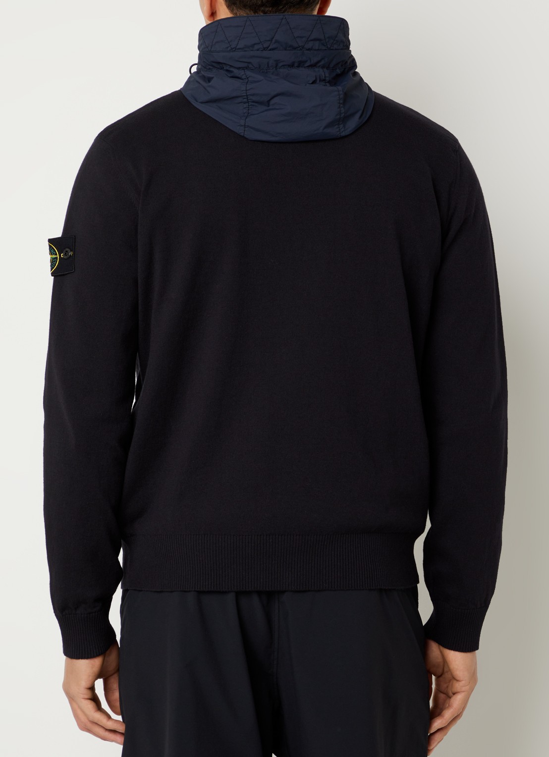 Stone Island S00B9 reversible jack met steekzakken - achterkant 4 donkerblauw