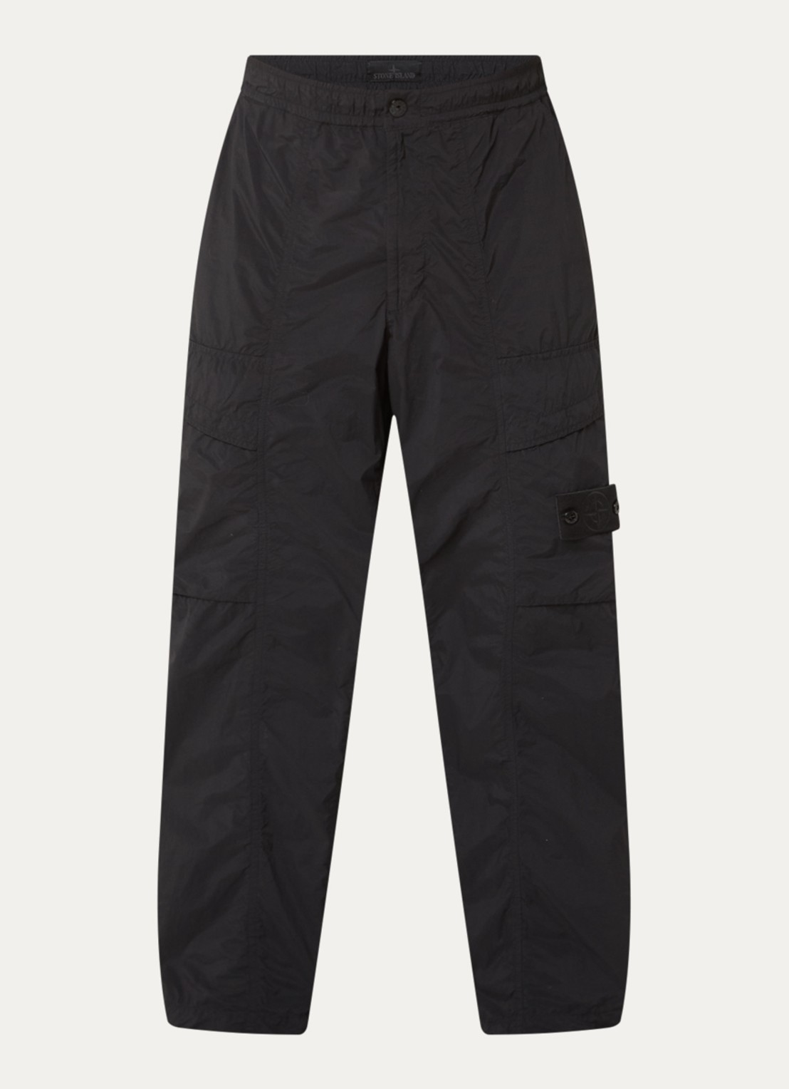 Stone Island S00F6 loose fit cargobroek met steekzakken - voorkant 5 zwart