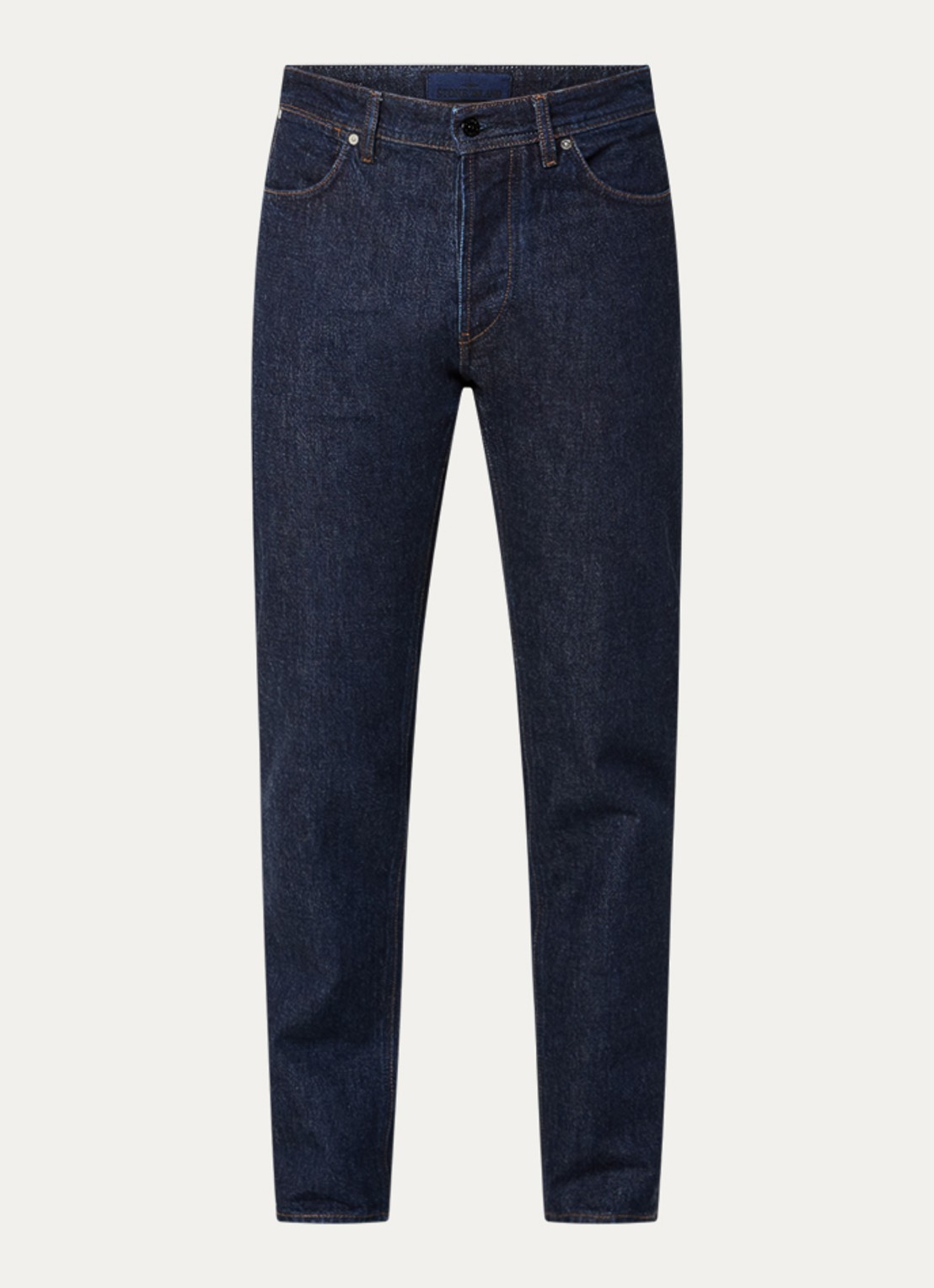 Stone Island S00J7 straight leg jeans met donkere wassing - voorkant 4 indigo