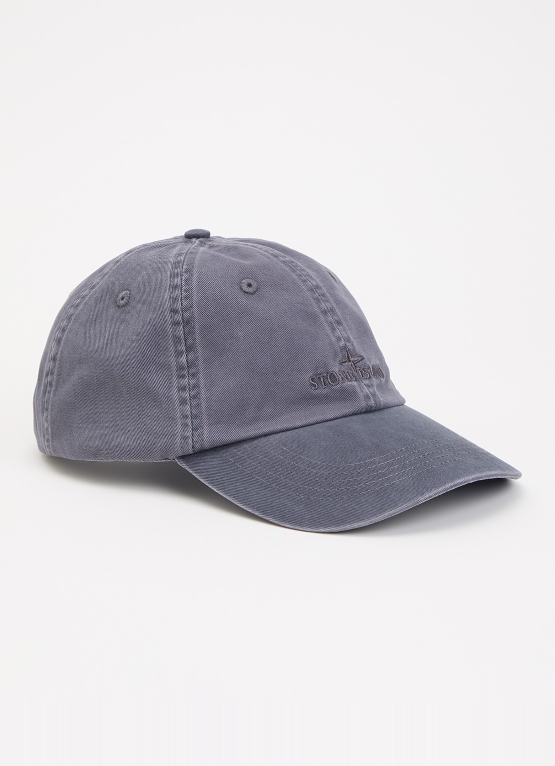 Stone Island S0106 pet met logoborduring - voorkant donkergrijs