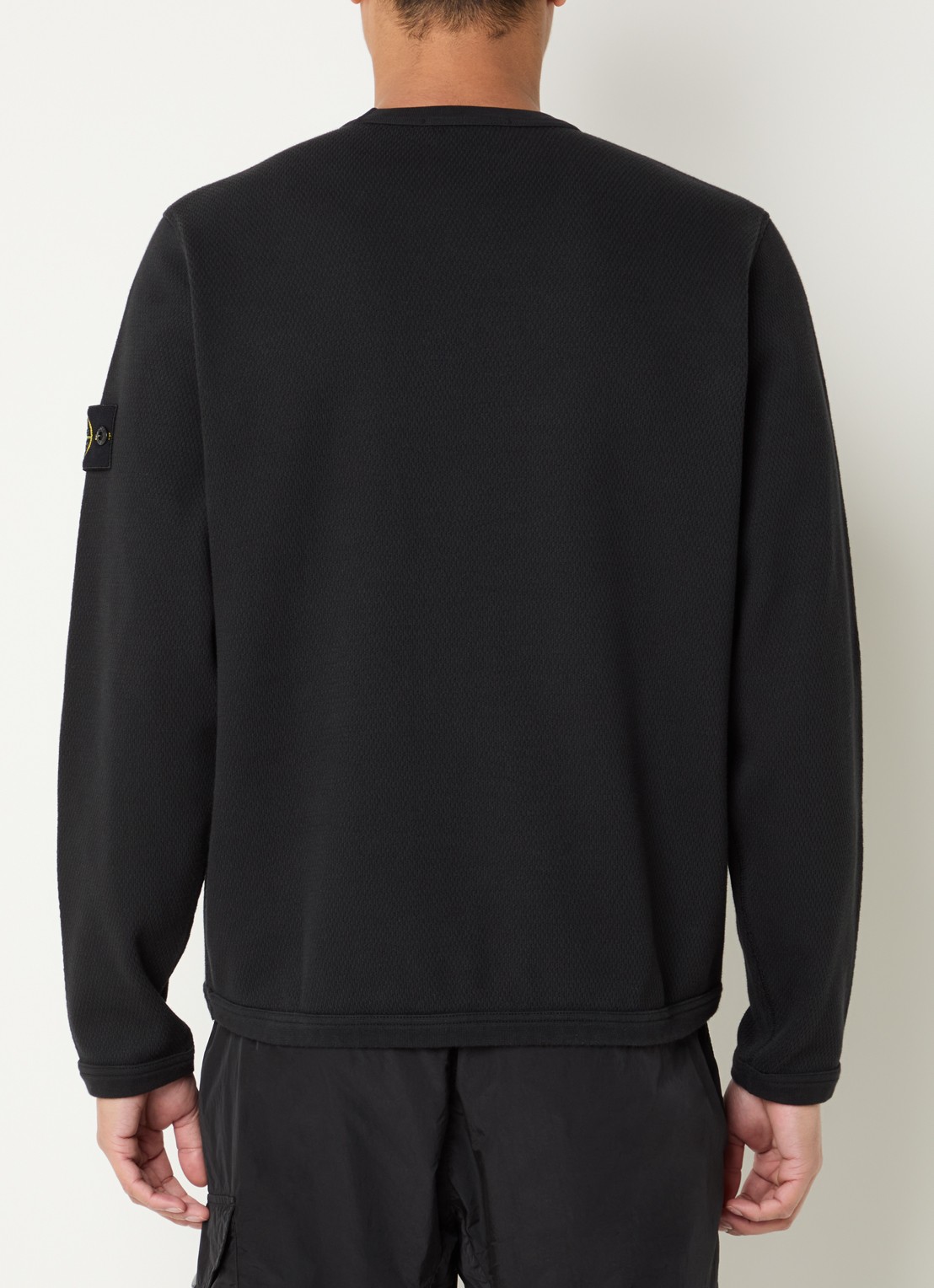 Stone Island S0297 sweater met logo - achterkant zwart