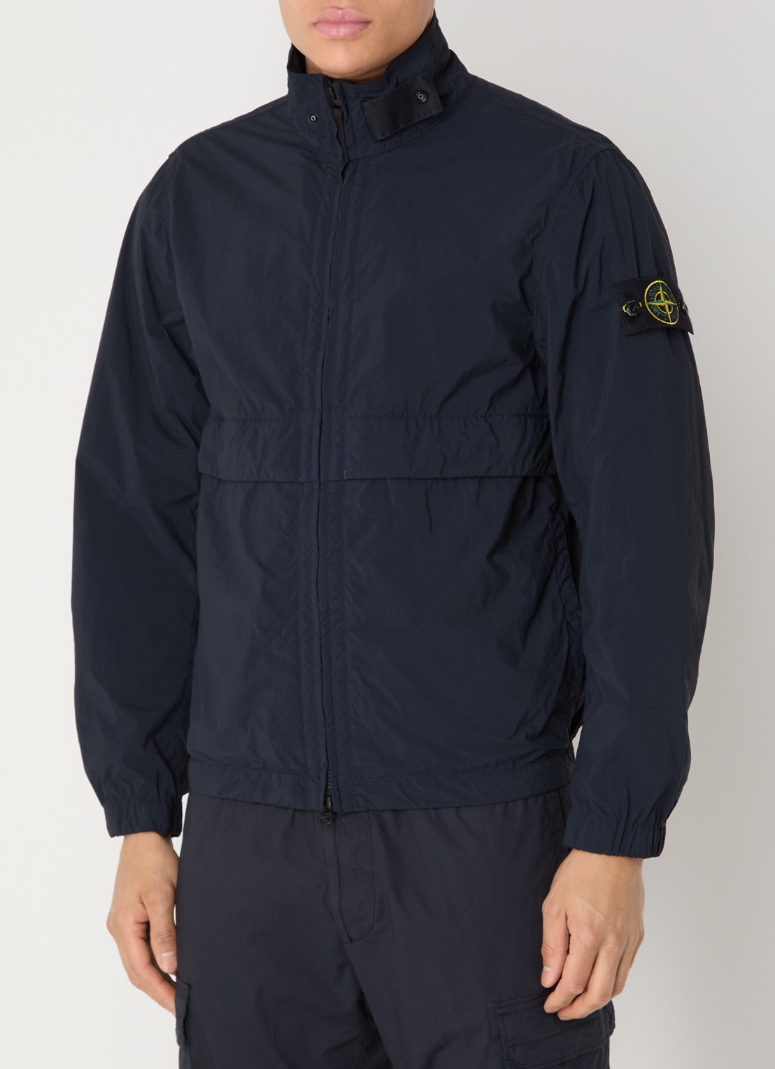 Stone Island S0345 Windjack met steekzakken - detail donkerblauw