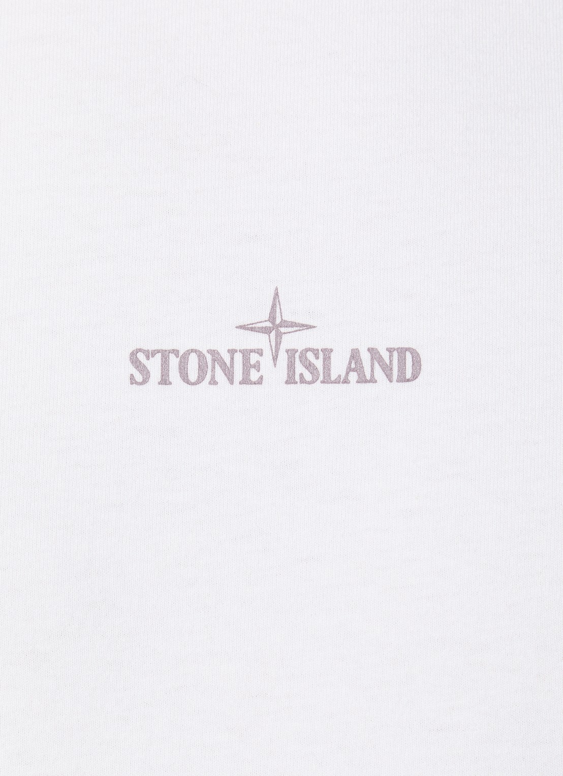 Stone Island S0374 T-shirt met logo- en backprint - detail 4 wit