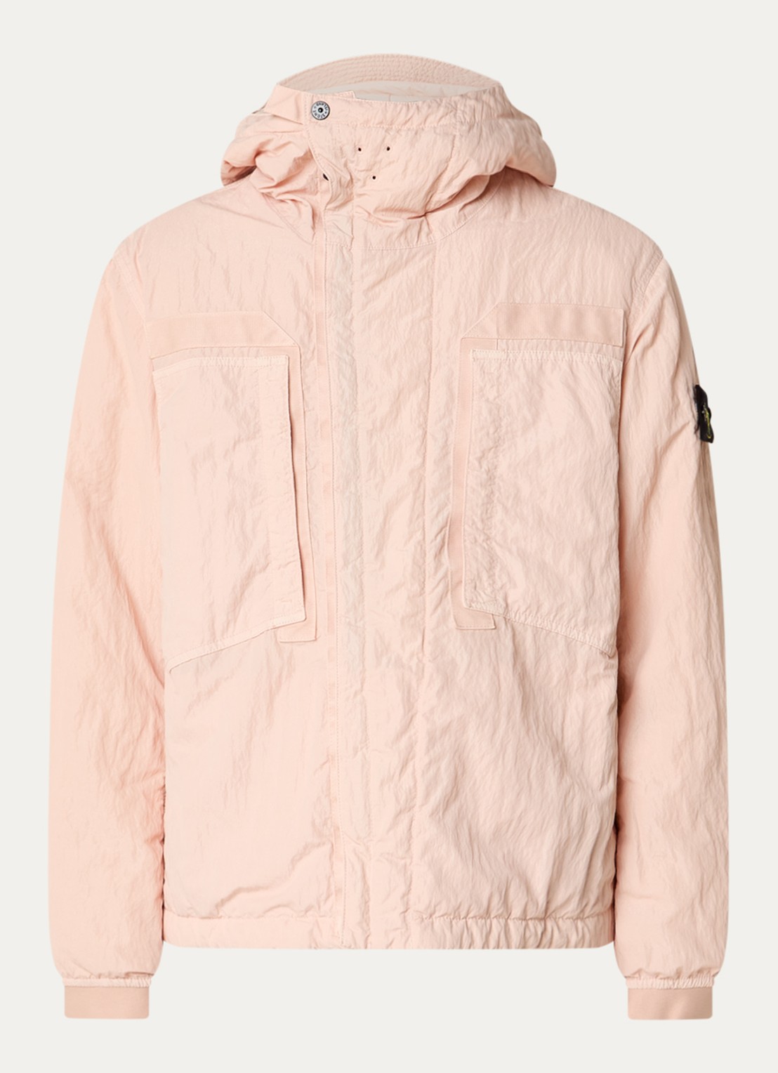 Stone Island S0405 jack met capuchon en logo - voorkant 5 roze