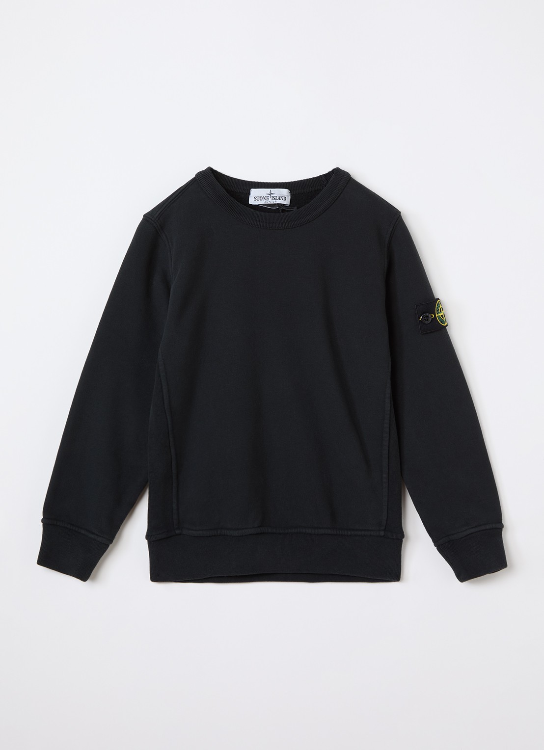 Stone Island S0A20 sweater met logo - voorkant 2 zwart