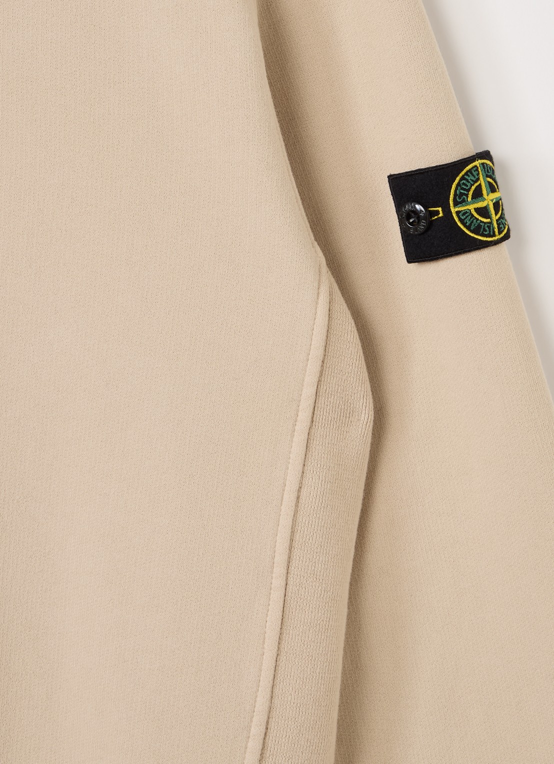Stone Island S0A20 sweater met logo - detail 3 zand