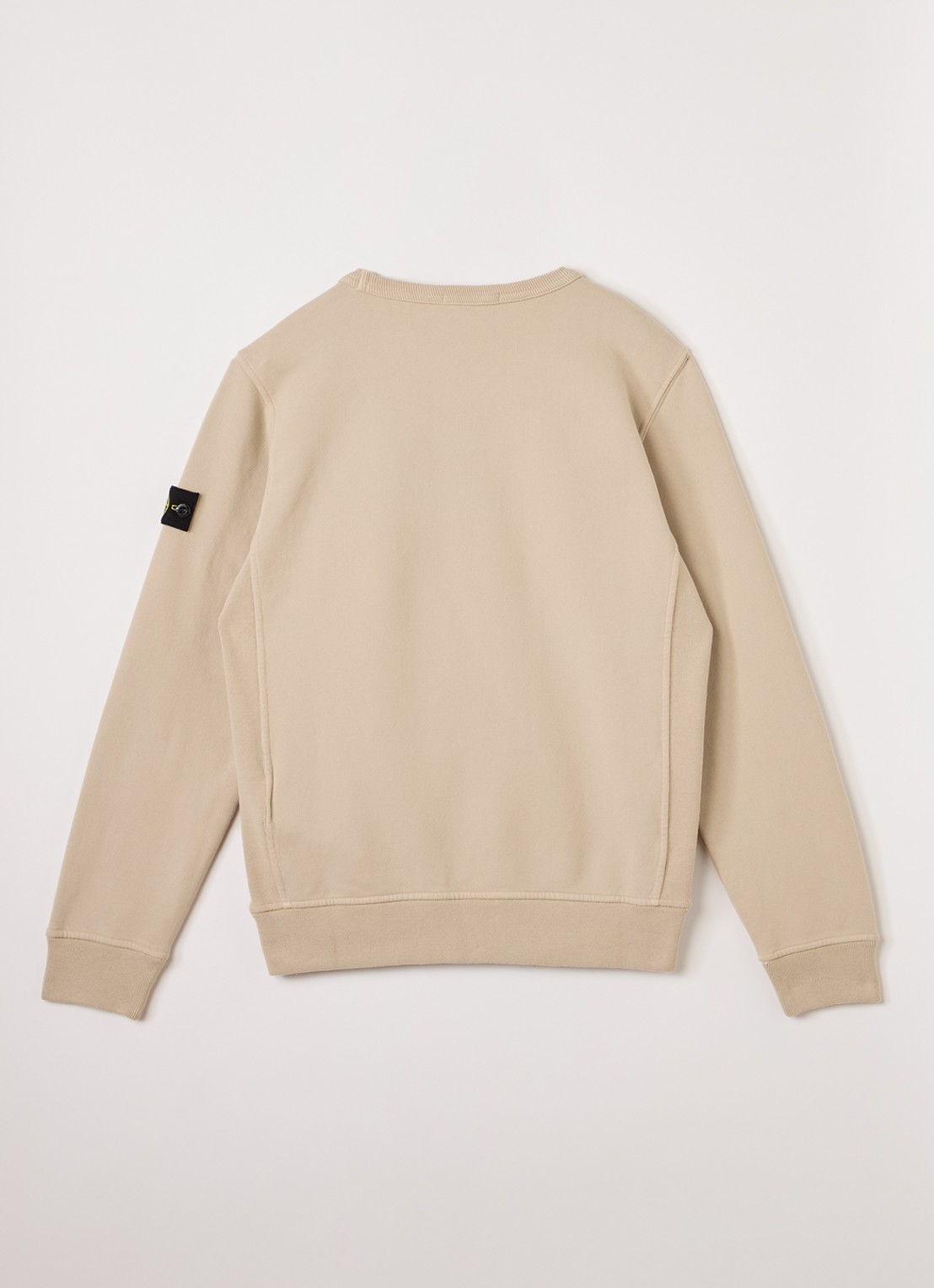 Stone Island S0A20 sweater met logo - voorkant 2 zand