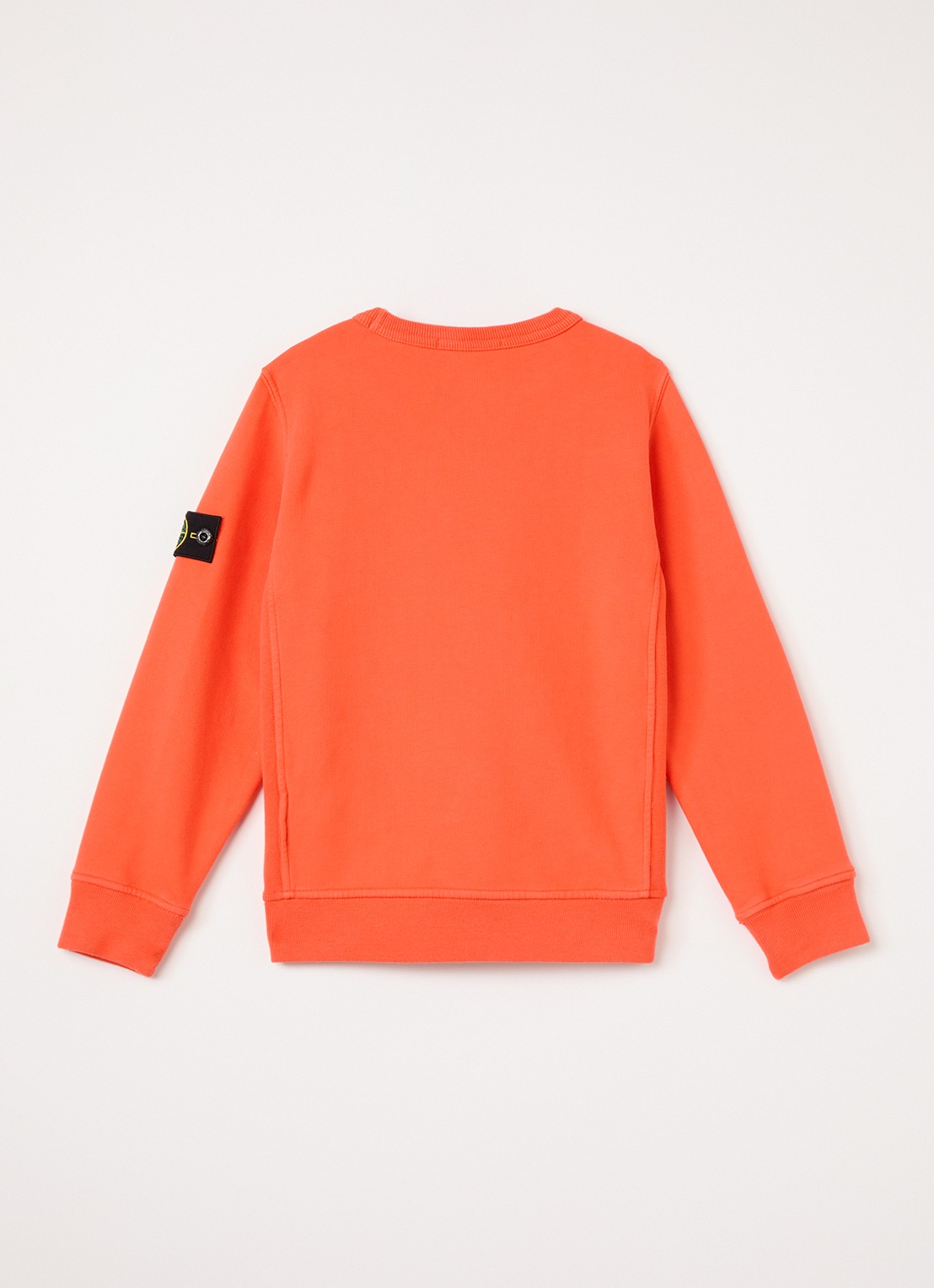 Stone Island S0A20 sweater met logo - voorkant 3 oranjerood
