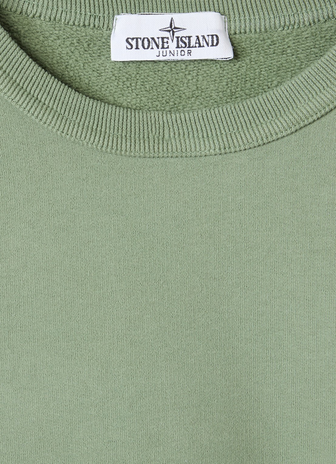 Stone Island S0A20 sweater met logo - detail lindegroen