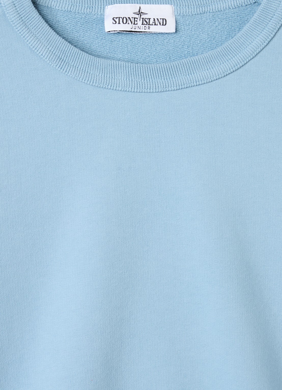 Stone Island S0A20 sweater met logo - detail lichtblauw