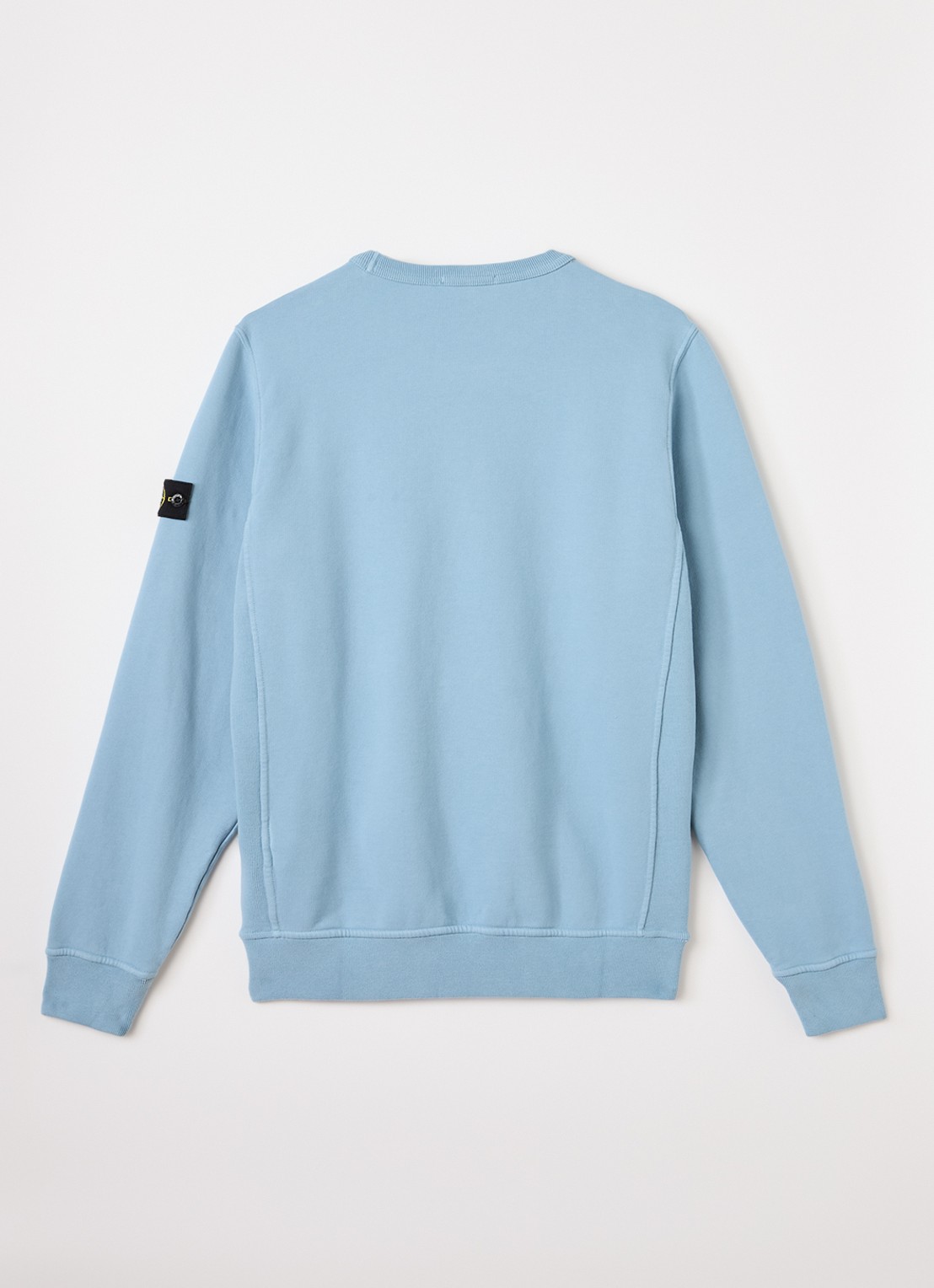 Stone Island S0A20 sweater met logo - voorkant 3 lichtblauw