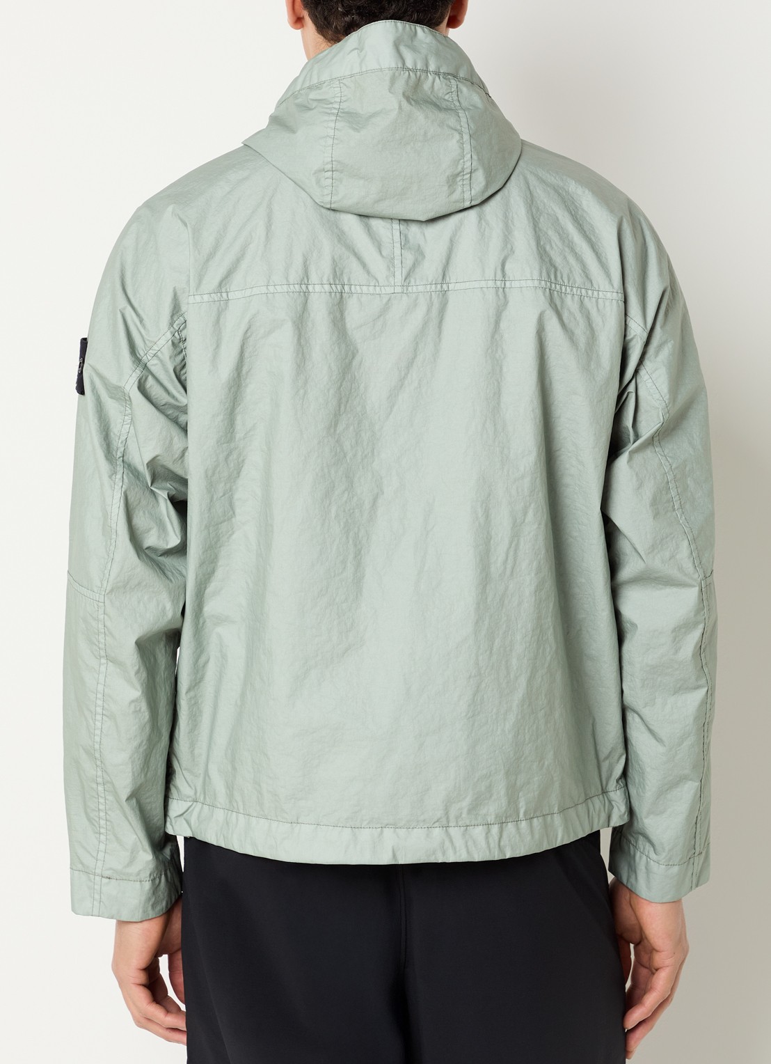 Stone Island S0A21 Jack met capuchon en klepzakken - achterkant 3 lindegroen