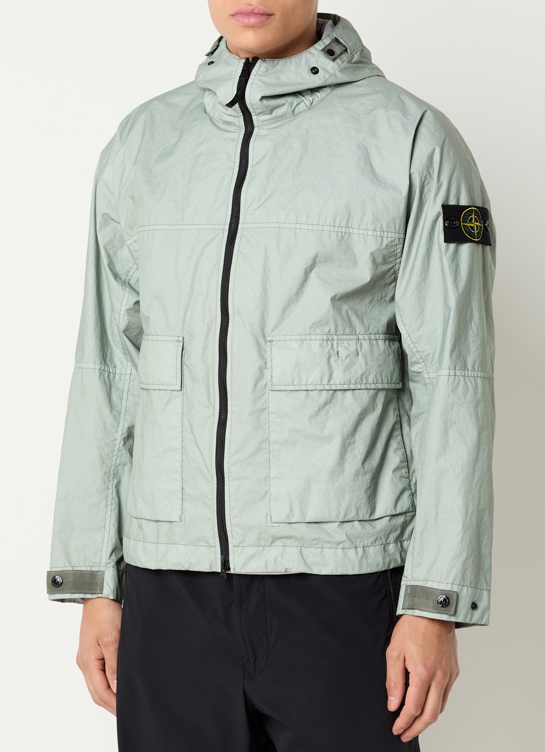 Stone Island S0A21 Jack met capuchon en klepzakken - detail 4 lindegroen