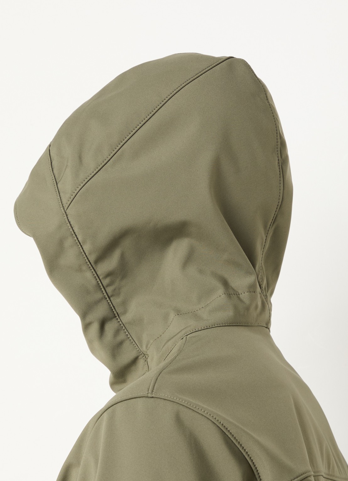 Stone Island S0A22 jack met capuchon en logo - detail 4 mosgroen