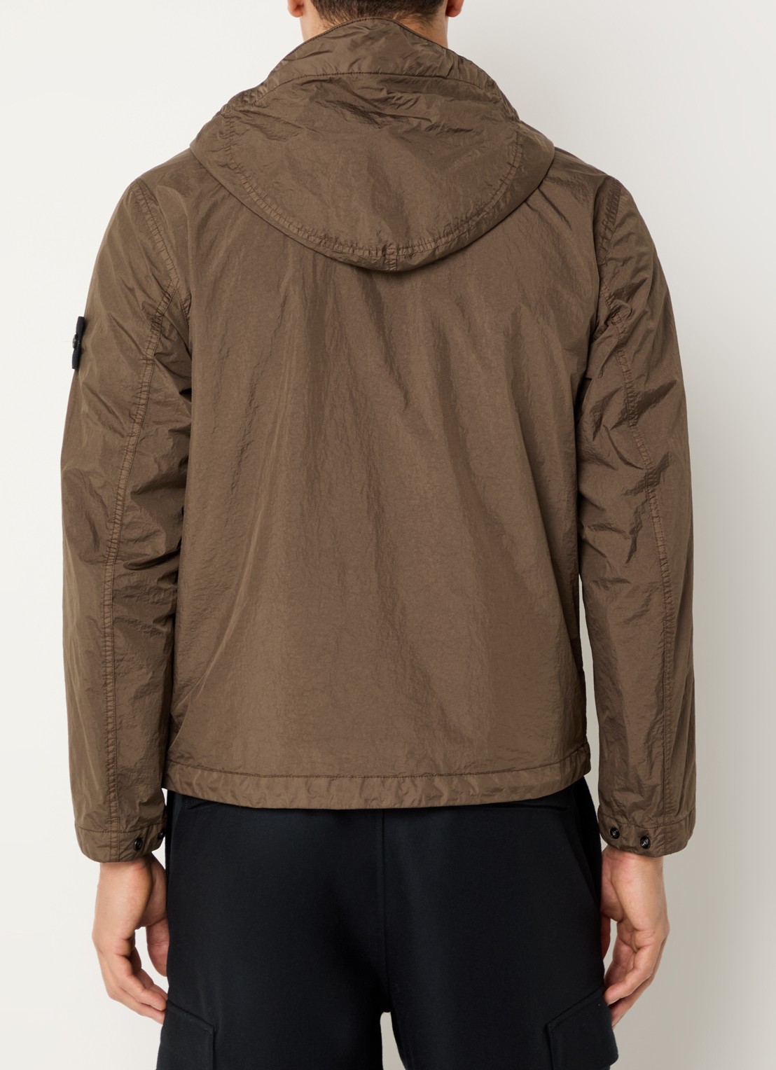 Stone Island S0A23 Jack met capuchon en logo - achterkant beige