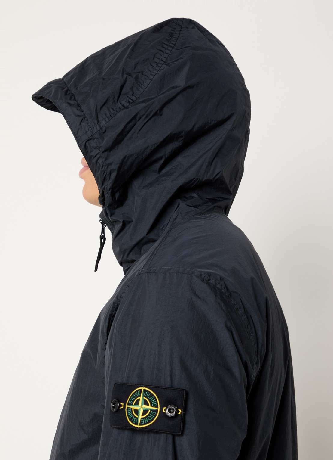 Stone Island S0A23 Jack met capuchon en logo - detail 5 donkerblauw