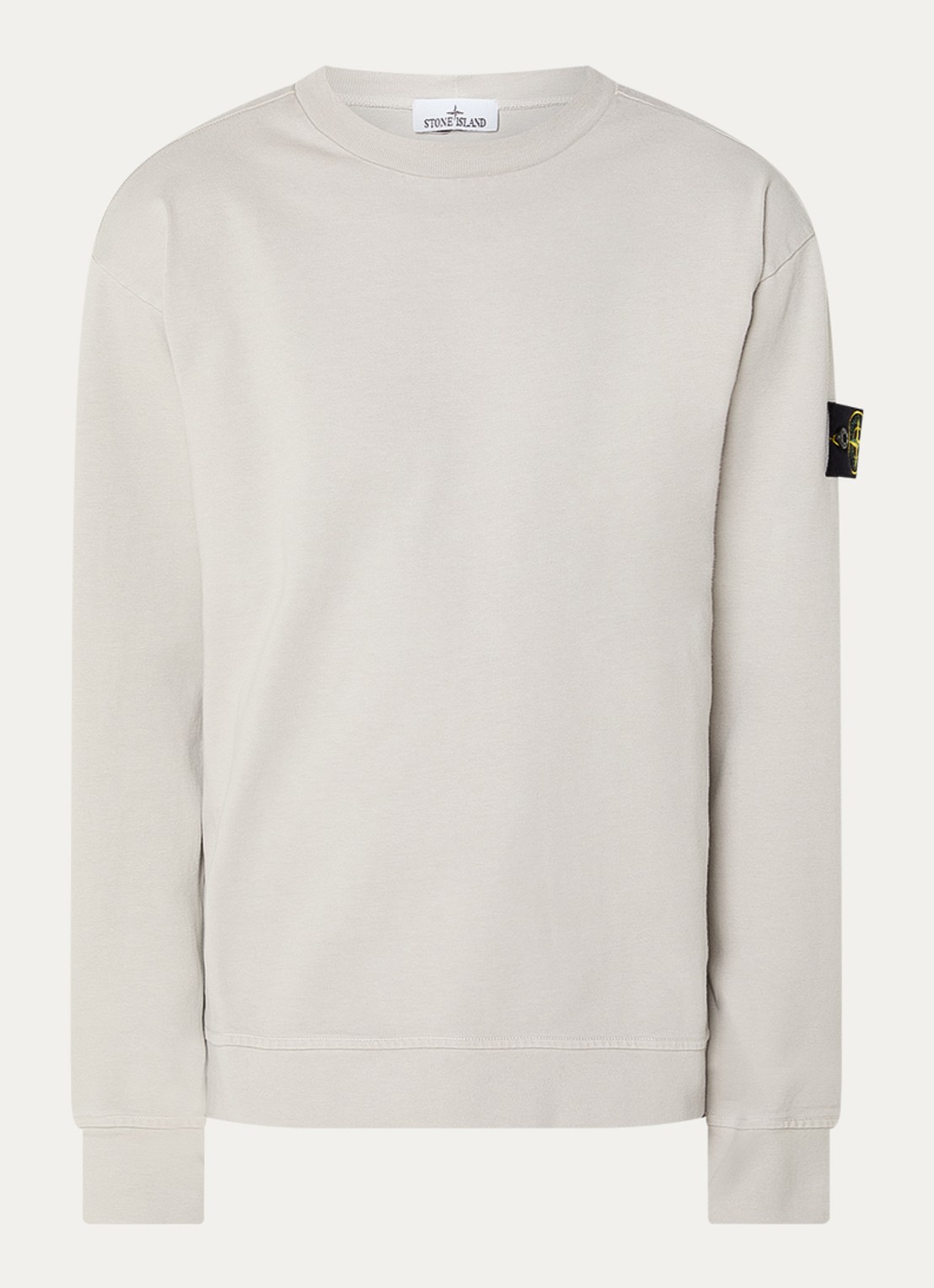 Stone Island S0B50 Longsleeve met logo - voorkant 2 lichtgrijs