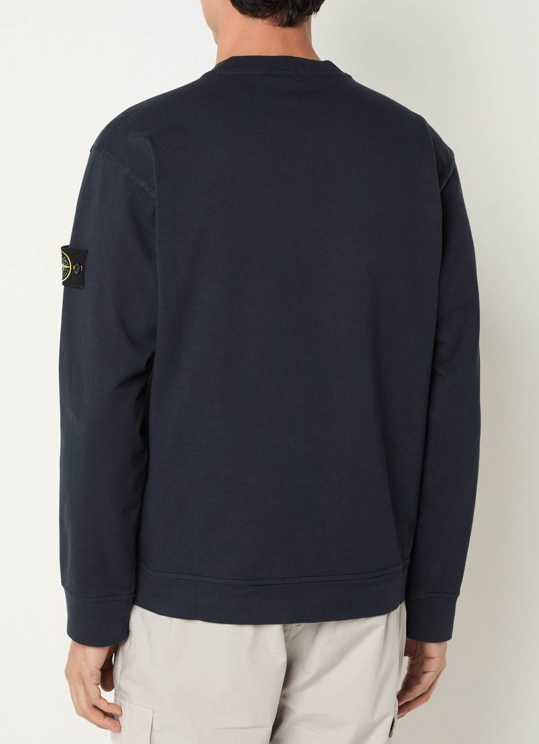 Stone Island S0B50 Longsleeve met logo - achterkant 3 donkerblauw