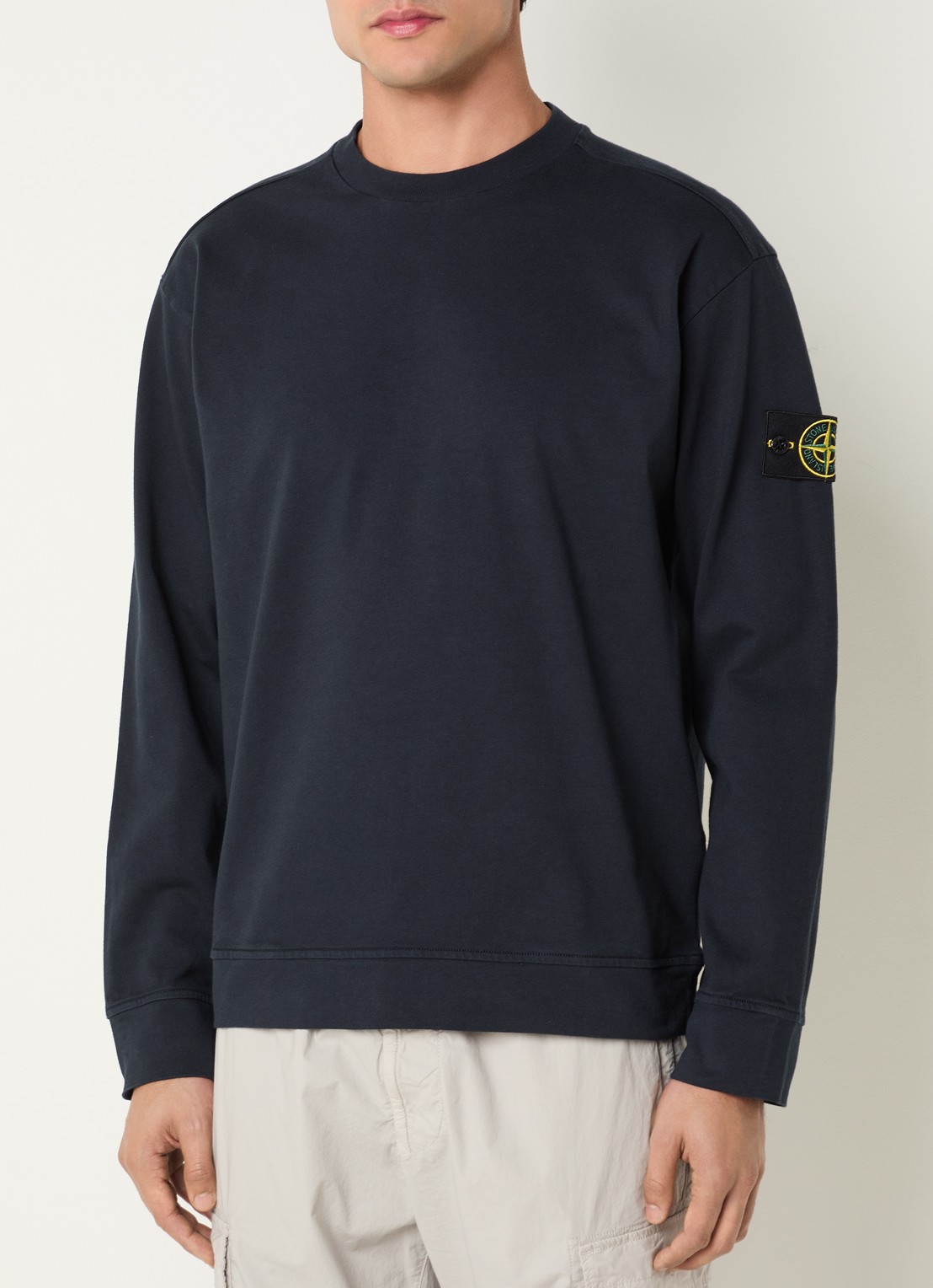 Stone Island S0B50 Longsleeve met logo - detail 4 donkerblauw