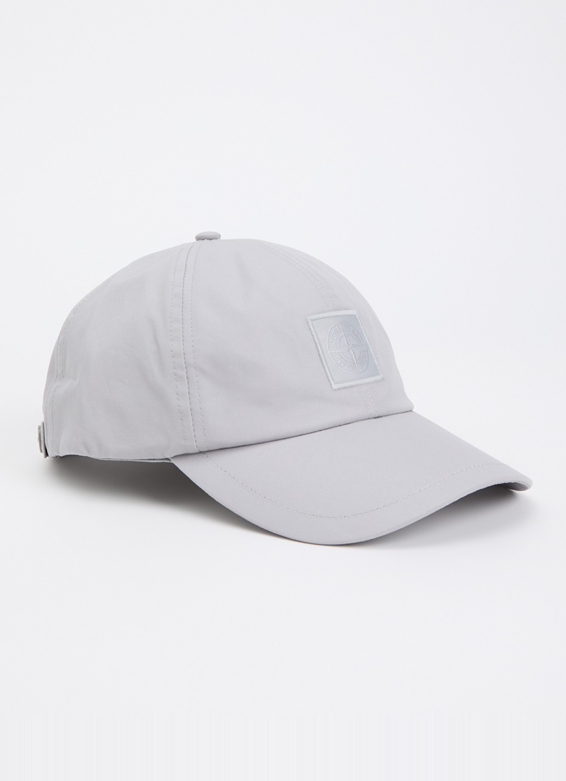 Stone Island S0F01 pet met logo - voorkant lichtgrijs