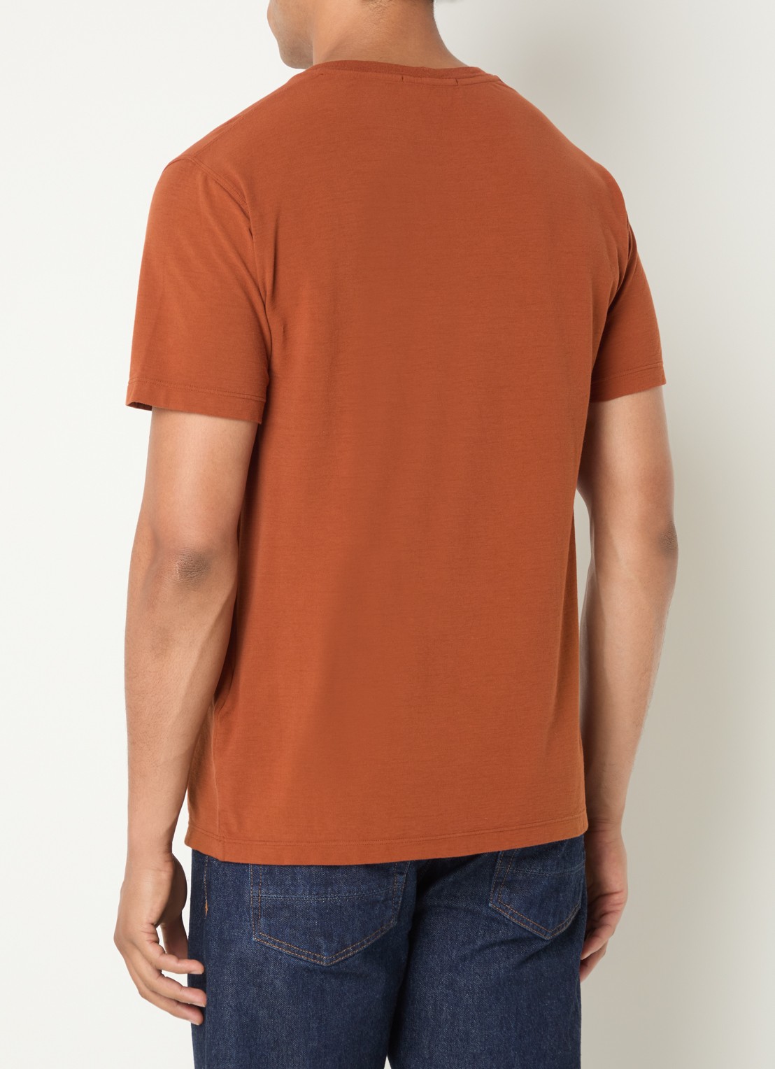 Stone Island S0F11 T-shirt met logo - achterkant 3 roodbruin
