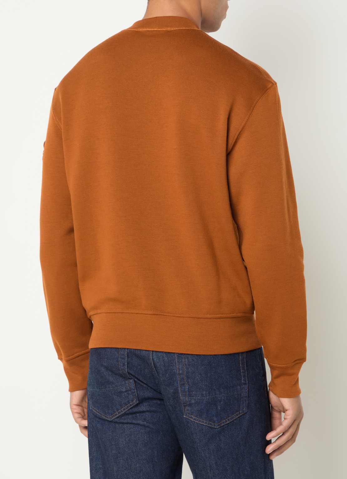 Stone Island S0F15 sweater met logo - achterkant roodbruin