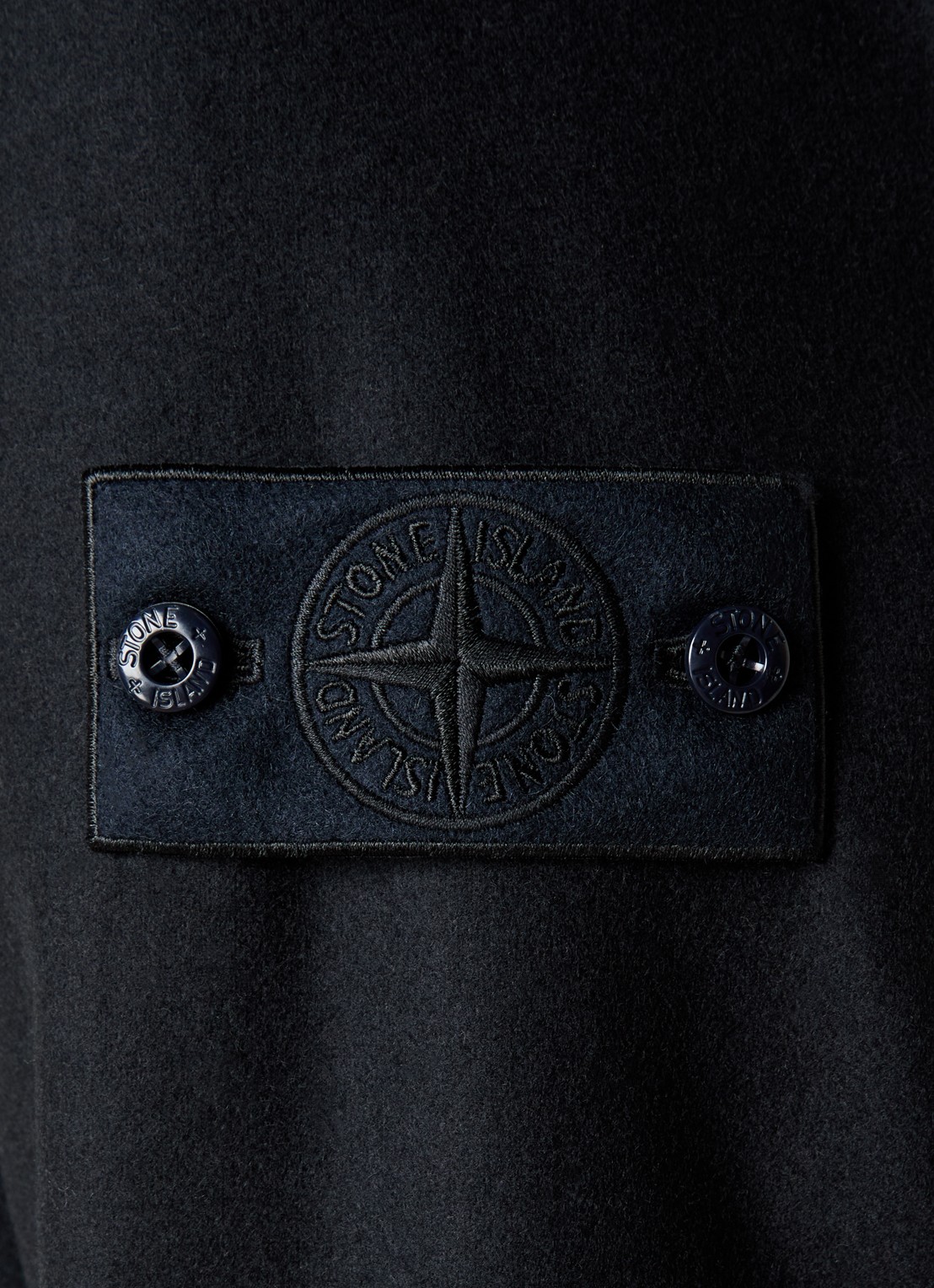 Stone Island S0F24 overshirt in wolblend - detail 5 donkerblauw