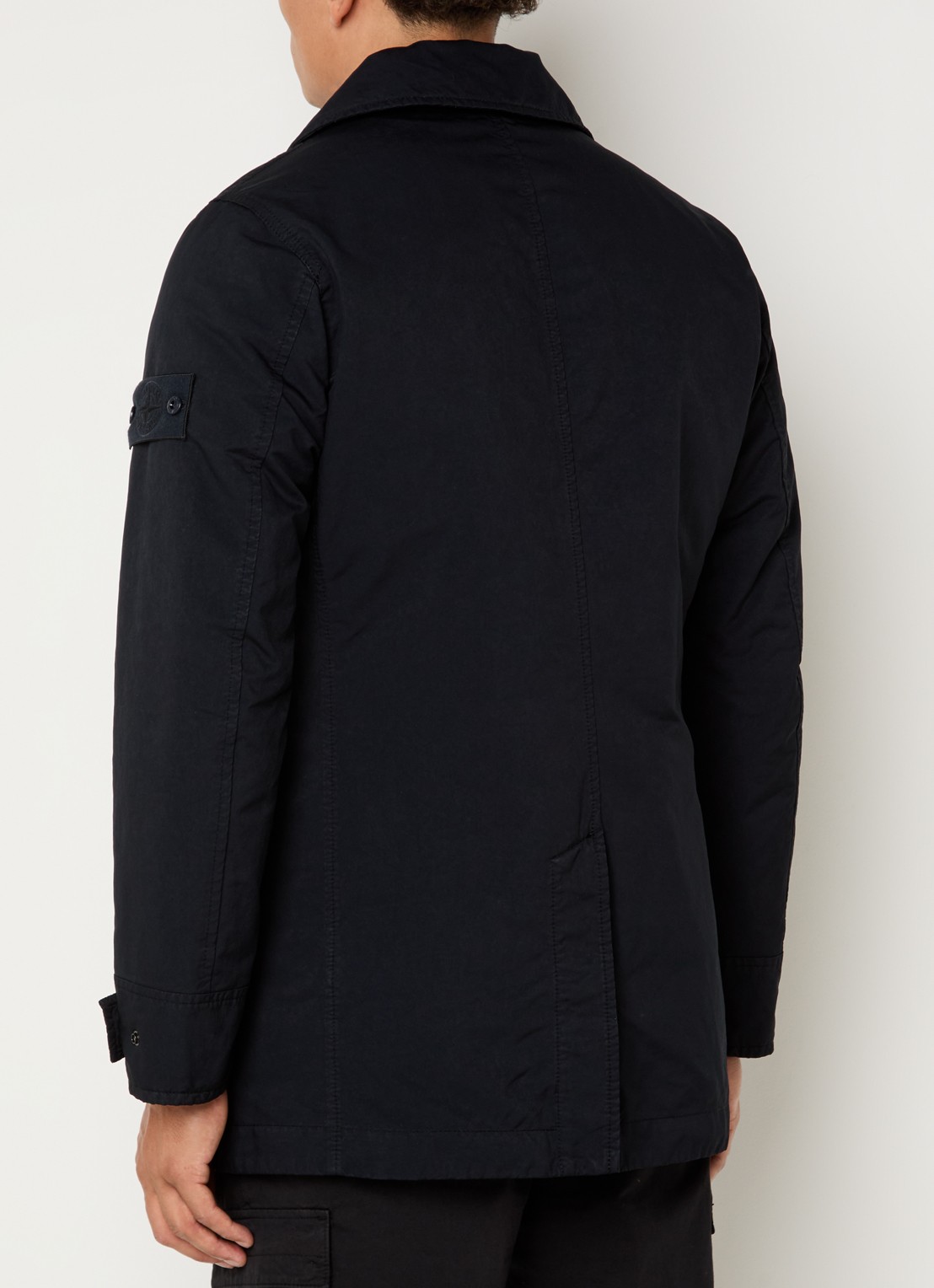 Stone Island S0F27 jack met steekzakken - achterkant 6 zwart