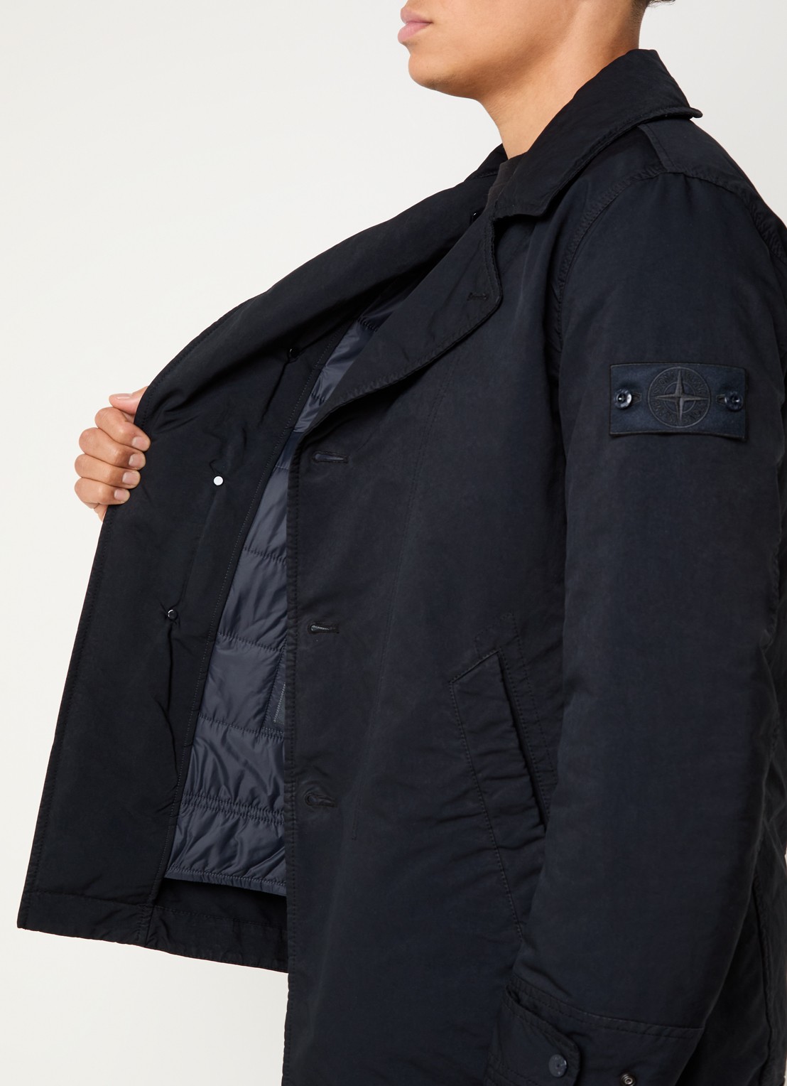 Stone Island S0F27 jack met steekzakken - detail 4 zwart