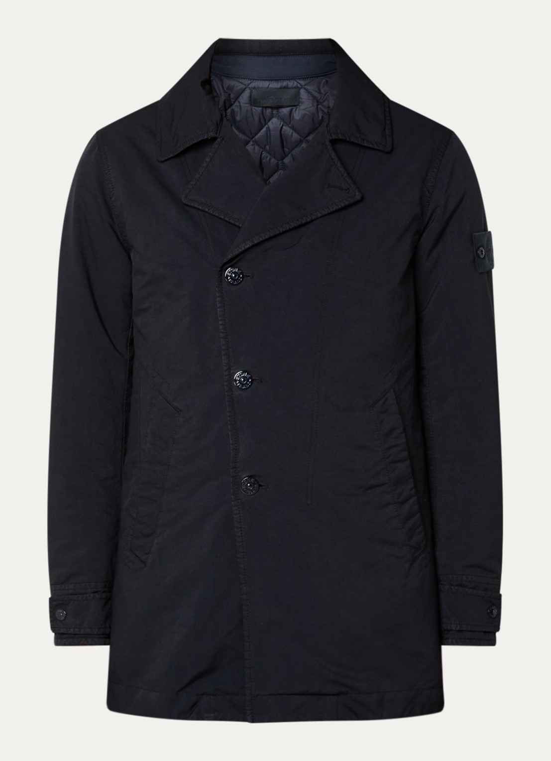 Stone Island S0F27 jack met steekzakken - voorkant zwart