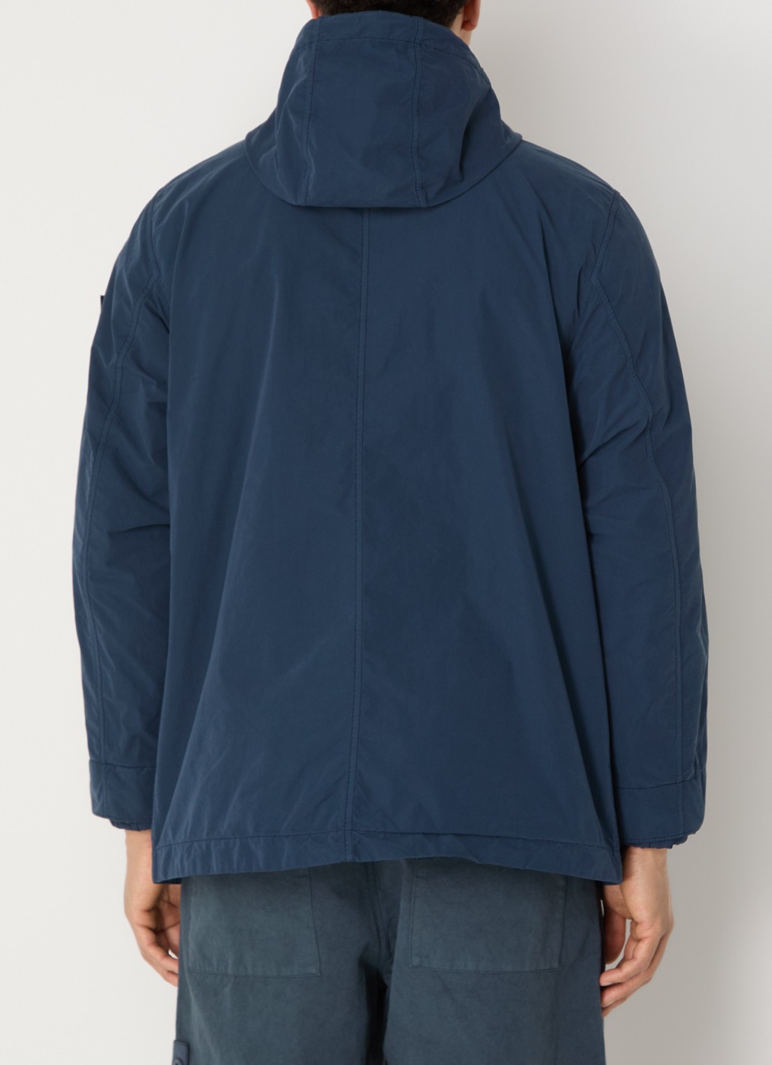 Stone Island S0F33 Jack met capuchon en logo - achterkant 6 indigo