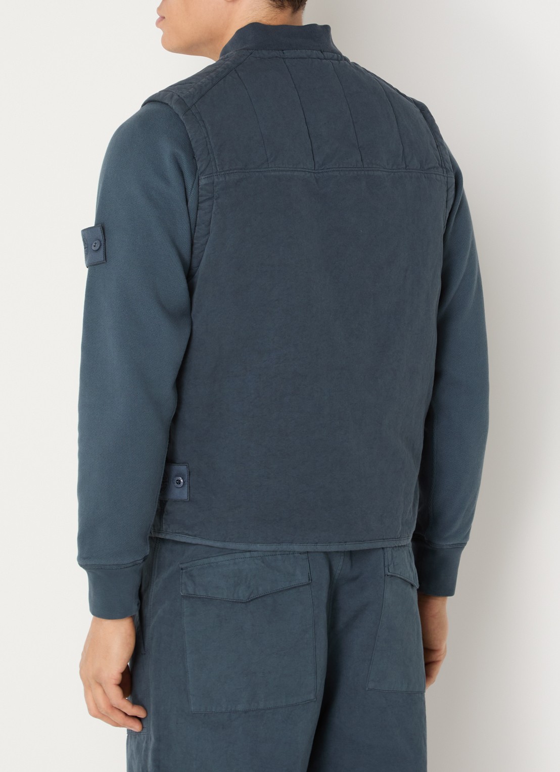 Stone Island S0F34 bodywarmer met quilt patroon - achterkant 6 indigo