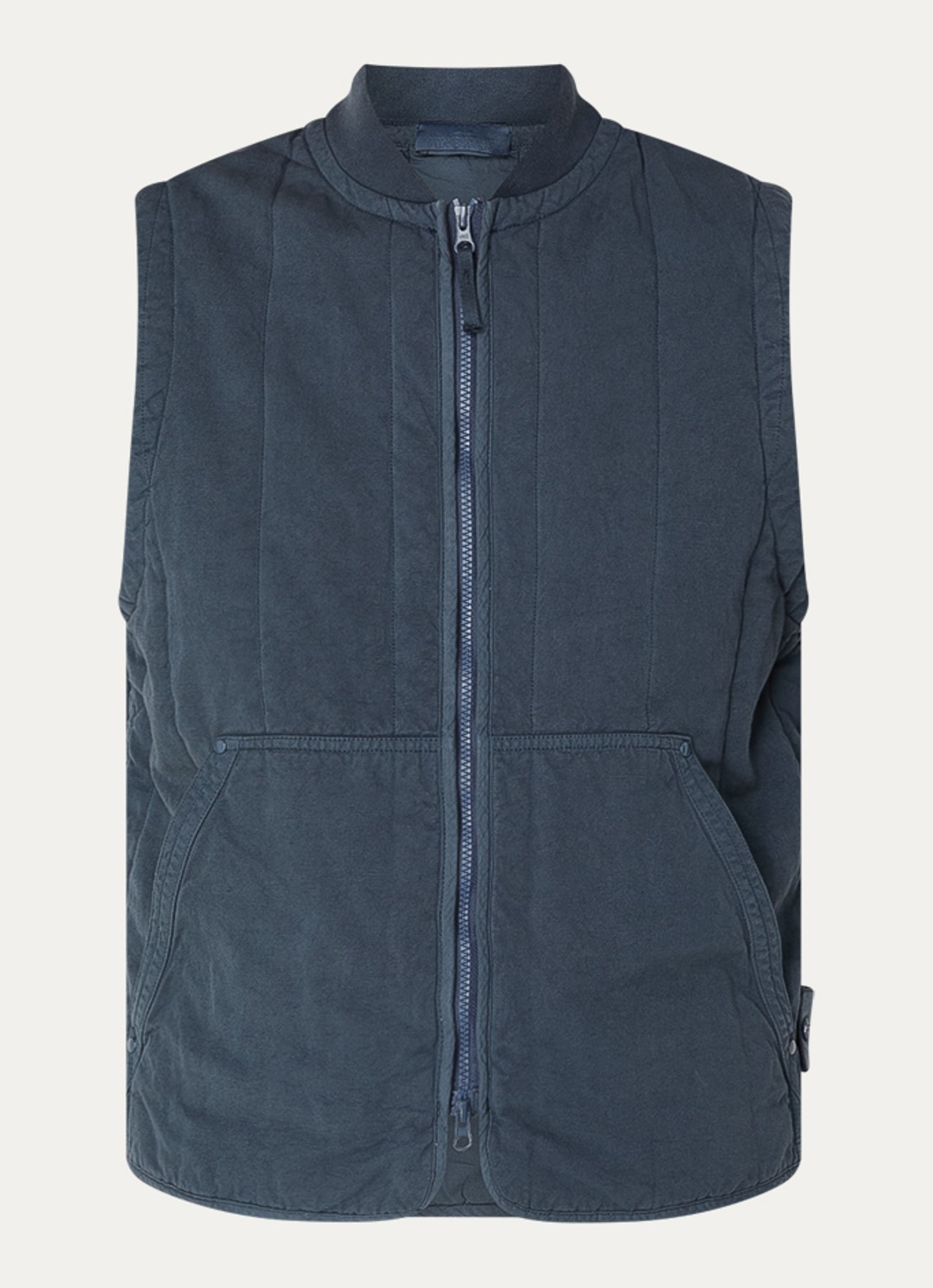 Stone Island S0F34 bodywarmer met quilt patroon - voorkant indigo